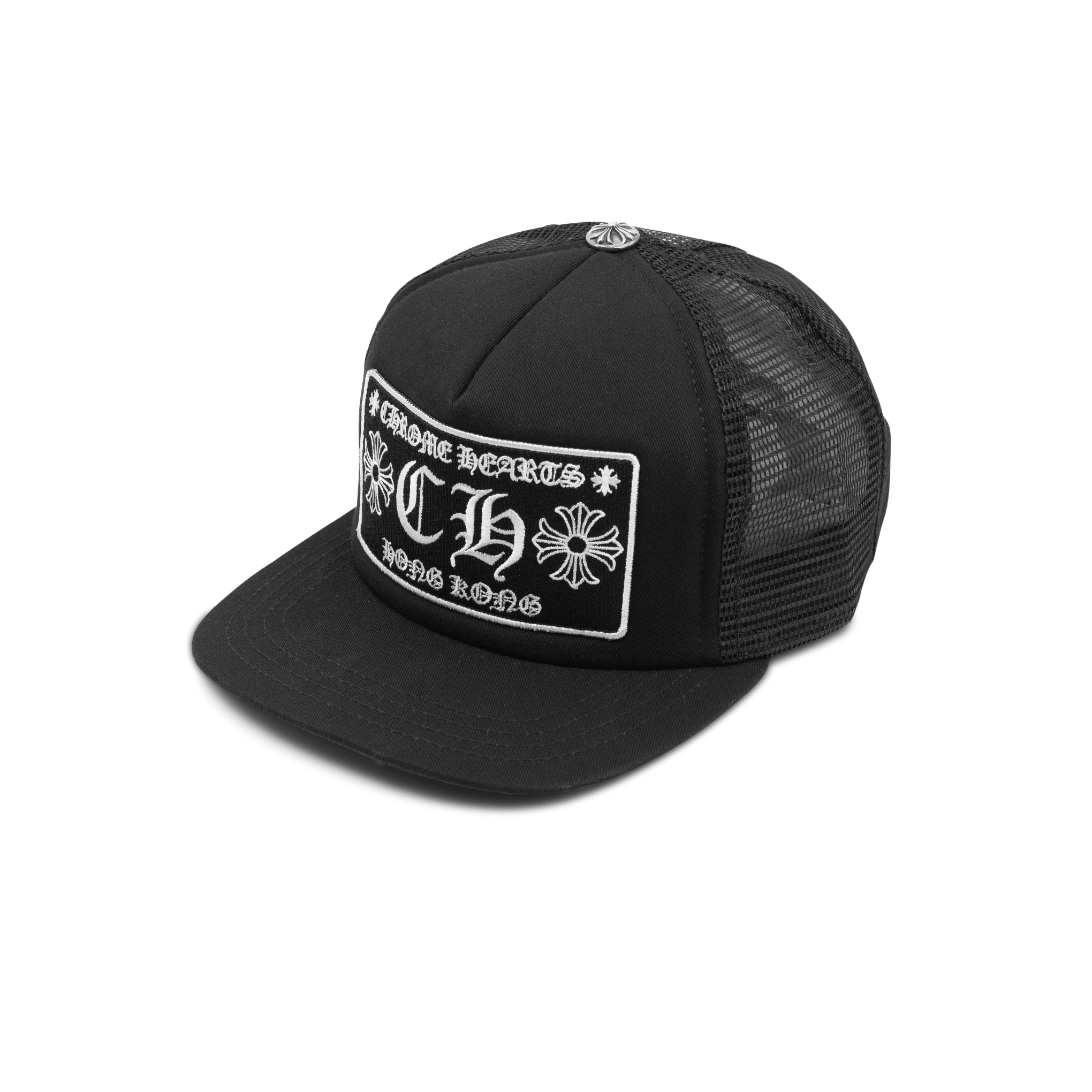 CHROME HEARTS CH HONG KONG TRUCKER HAT BLACK