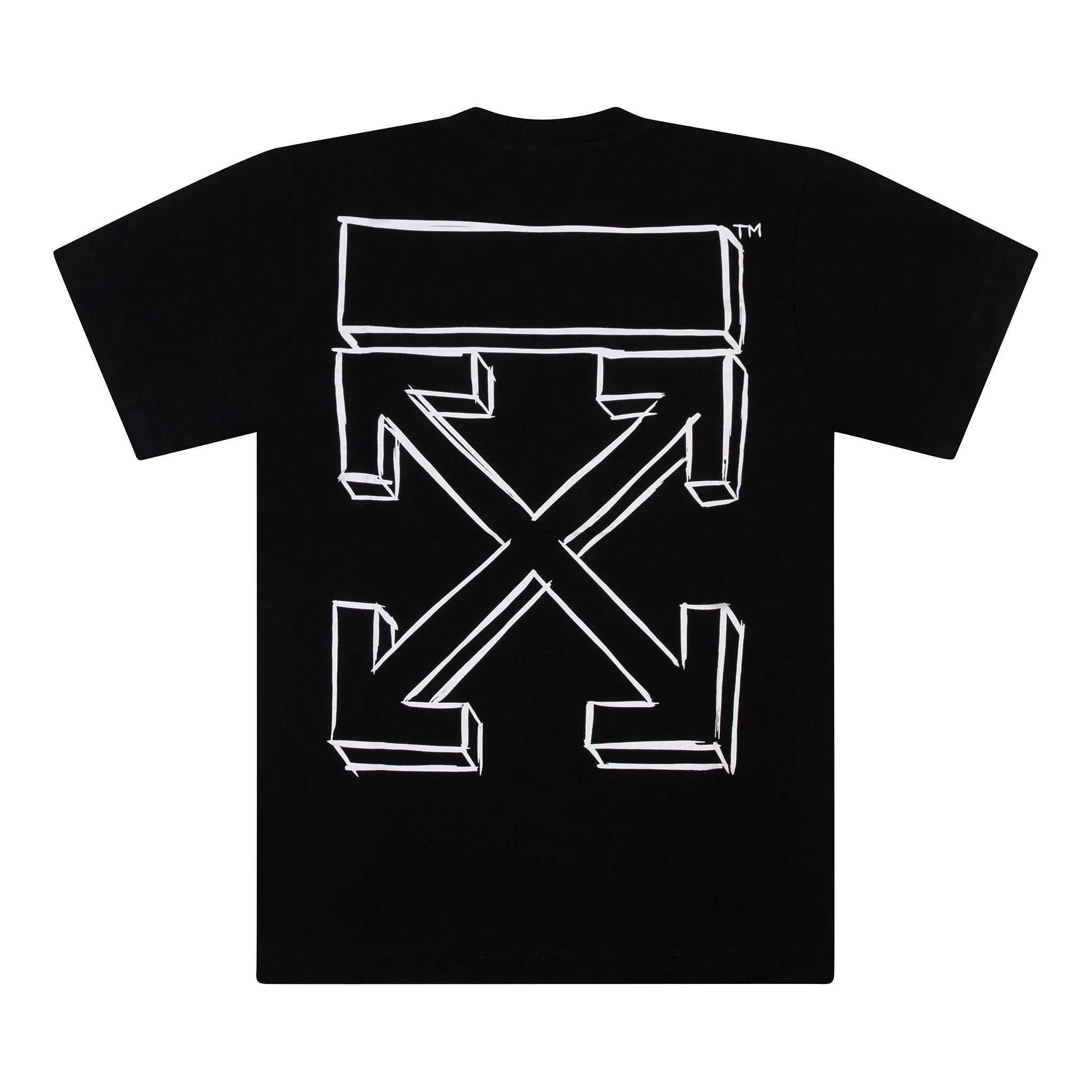OFF-WHITE OUTLINED ARROW TEE BLACK