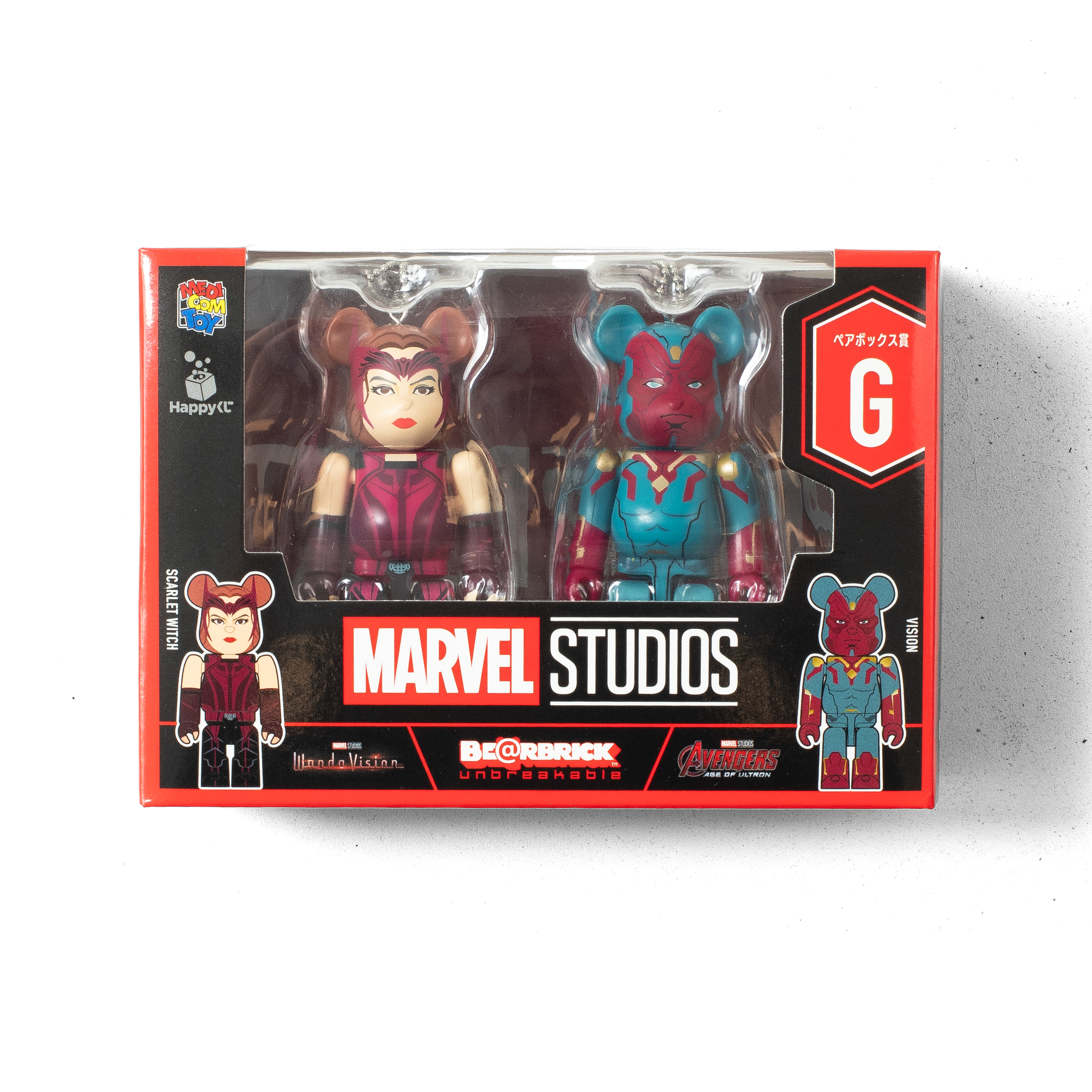 BEARBRICK MARVEL 100% KEYCHAIN SET G