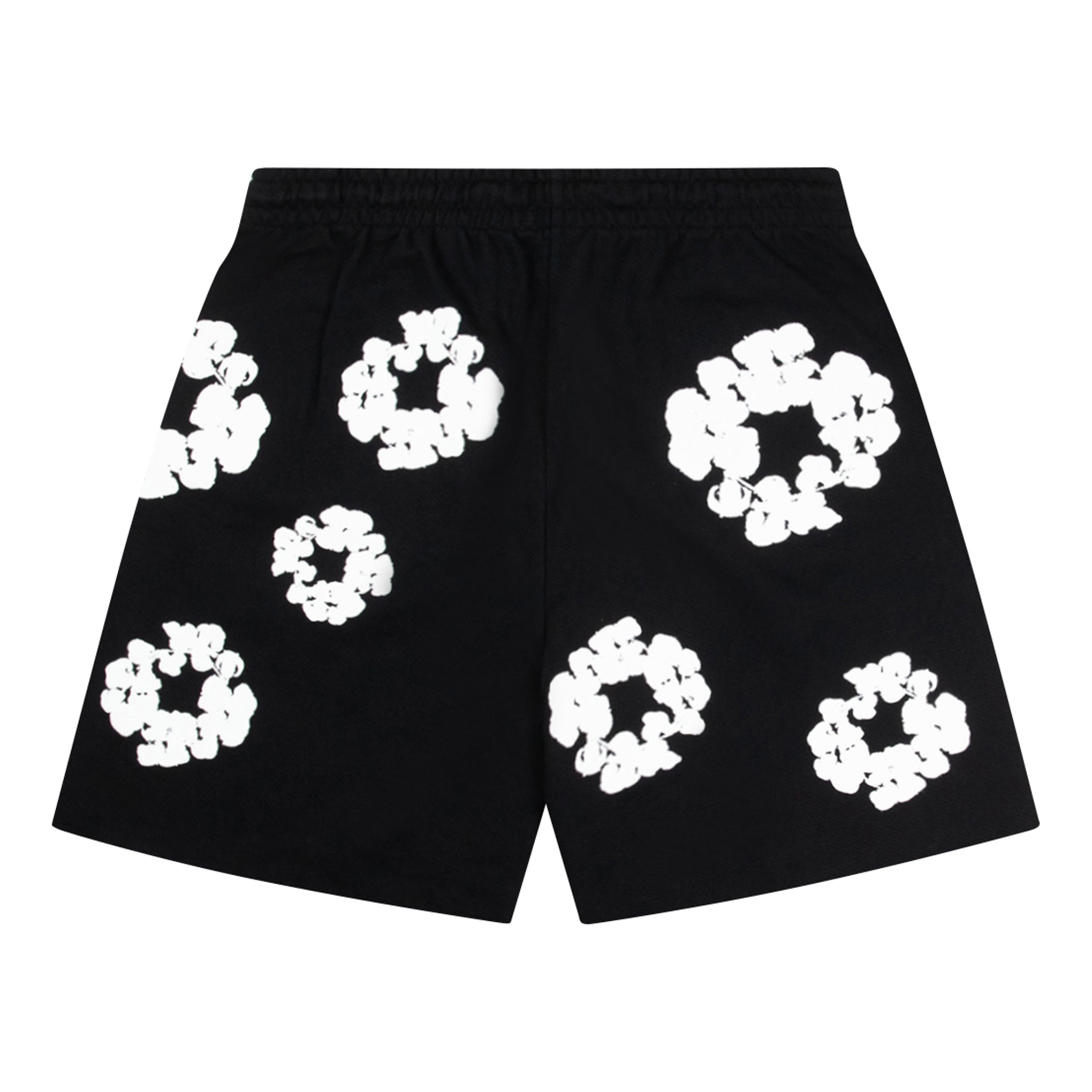 DENIM TEARS THE COTTON WREATH SHORTS BLACK