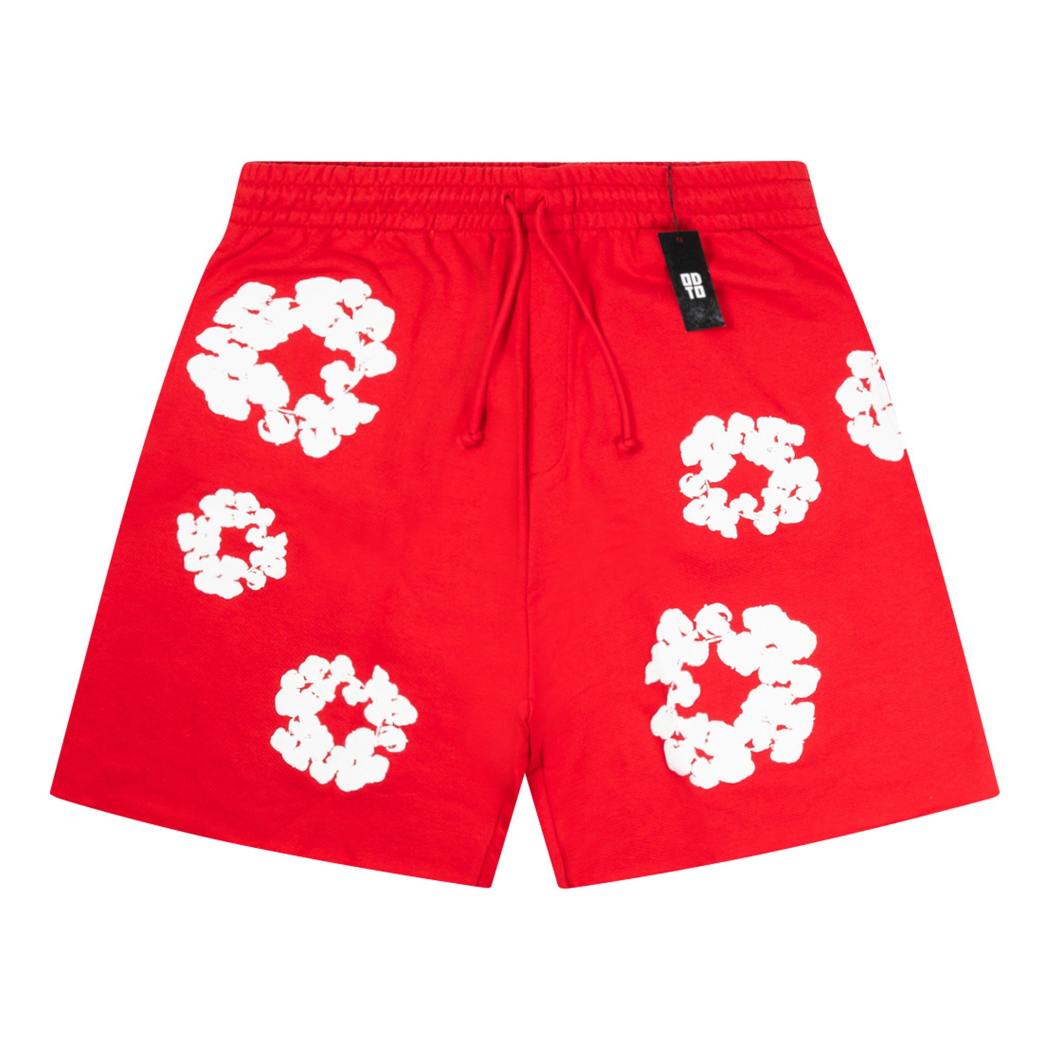 DENIM TEARS THE COTTON WREATH SHORTS RED