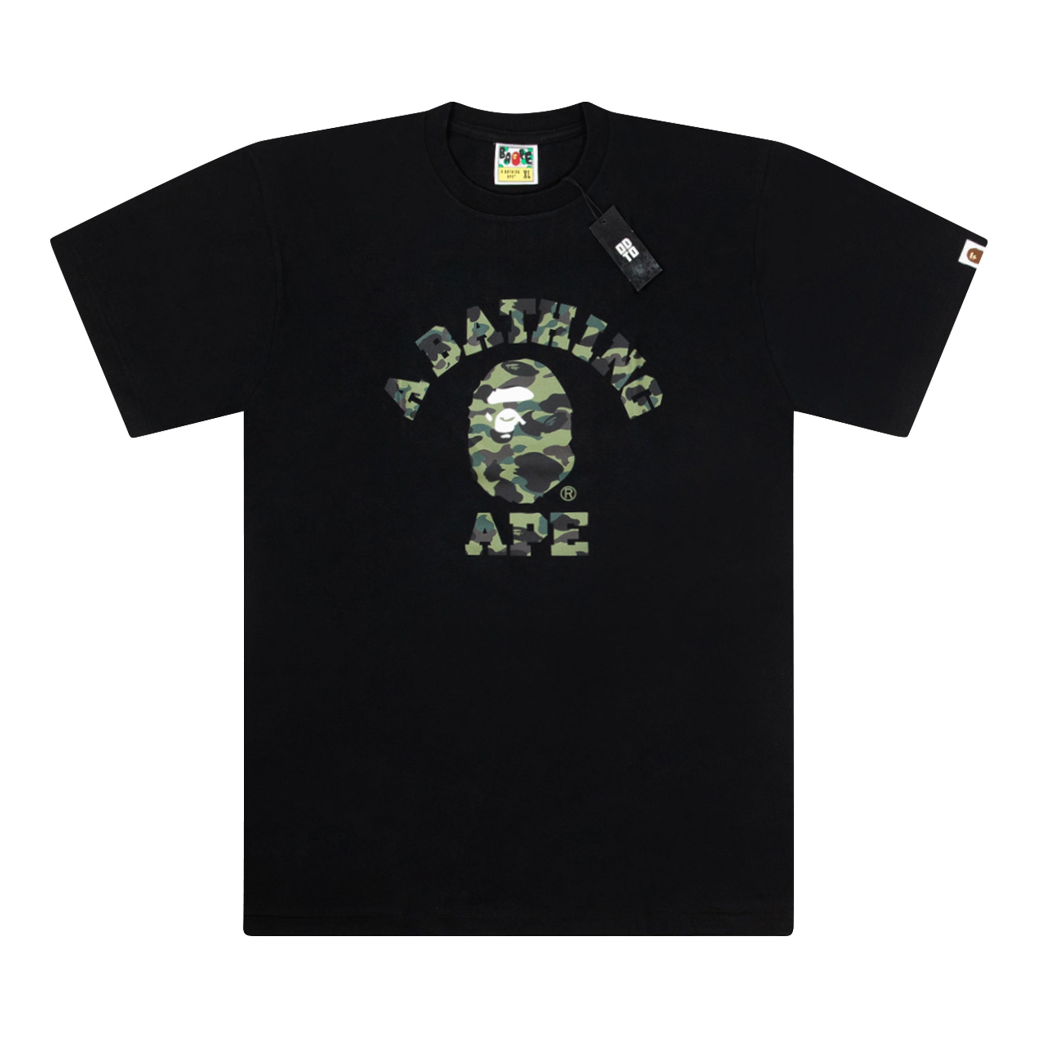 BAPE 1ST CAMO COLLEGE TEE BLACK/GREEN