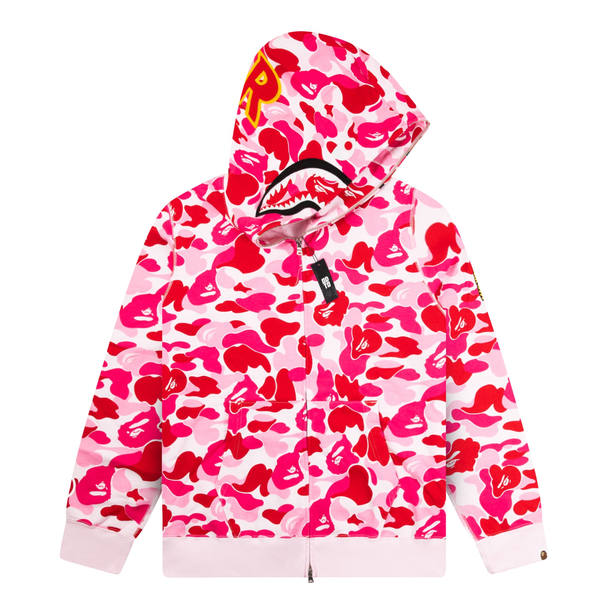 BAPE ABC CAMO SHARK FULL ZIP HOODIE PINK