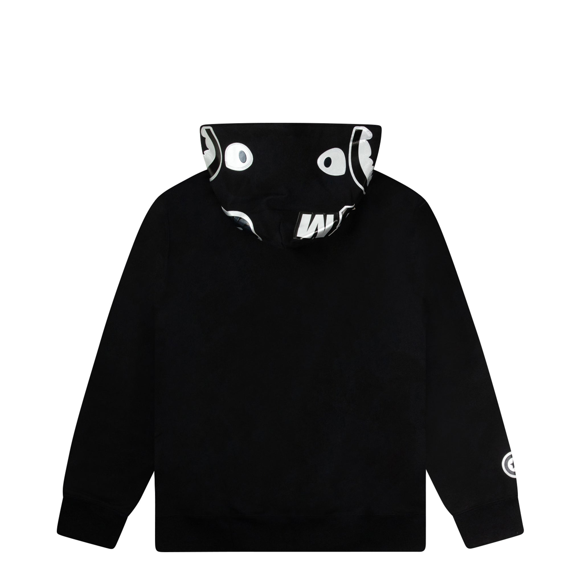 BAPE SILVER SHARK FULL ZIP HOODIE BLACK