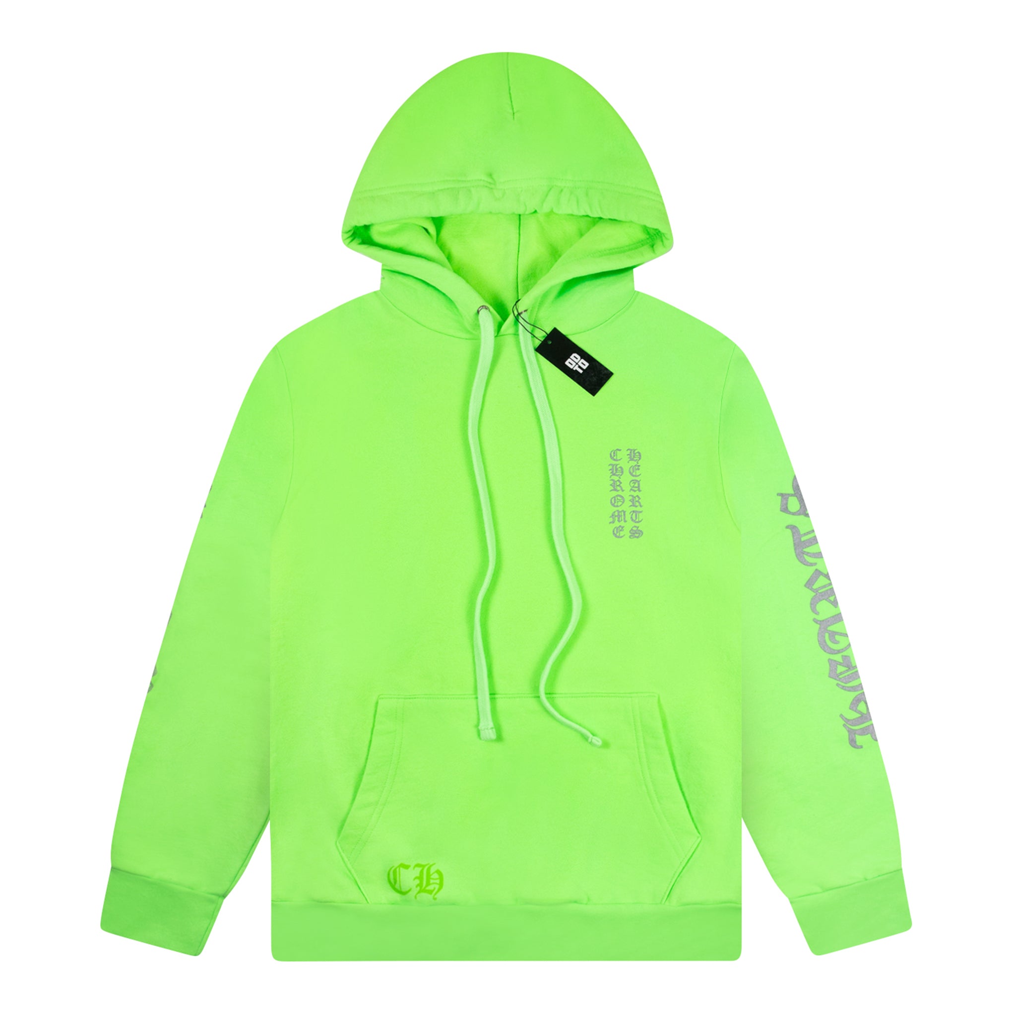 CHROME HEARTS VERTICAL LOGO HOODIE NEON