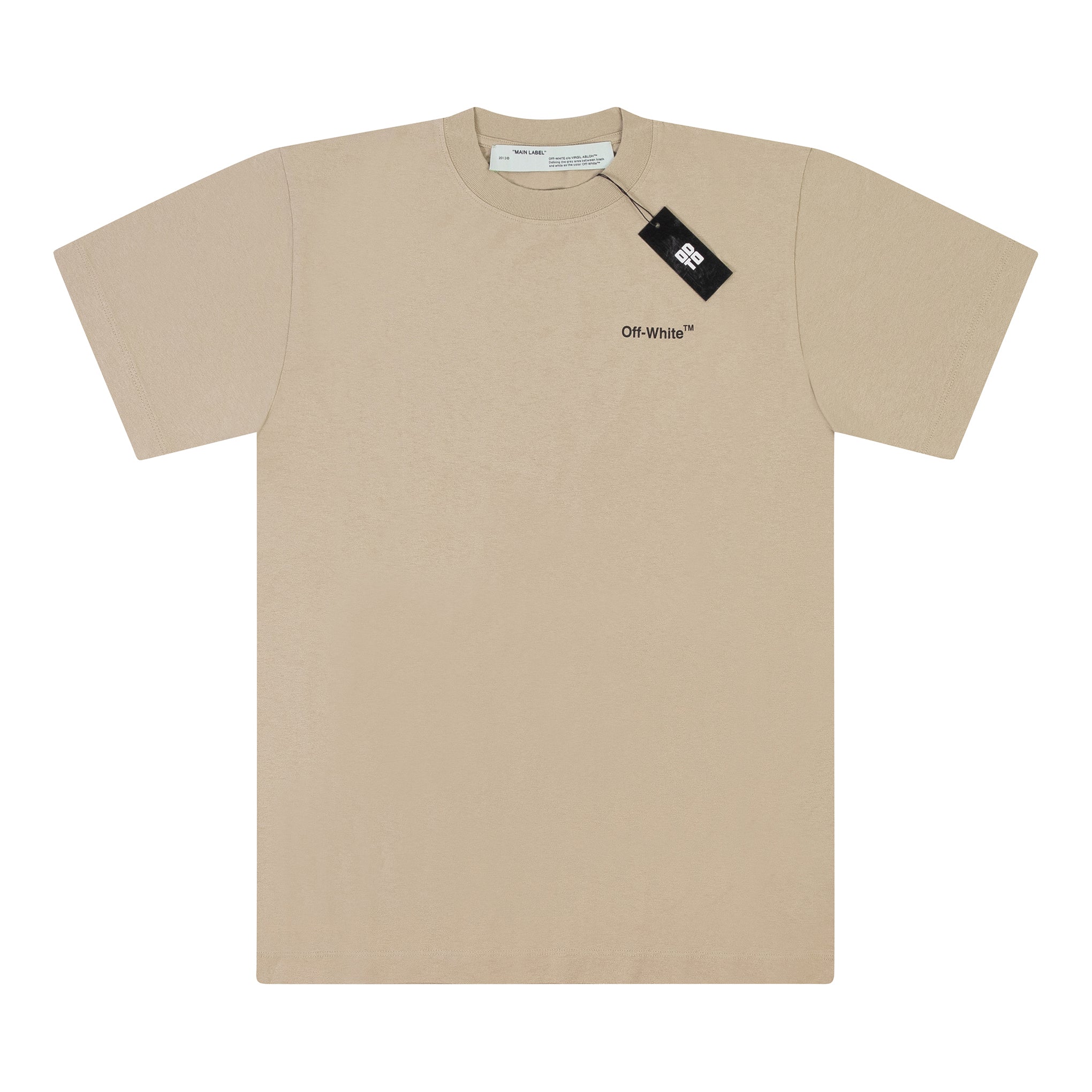 OFF-WHITE OUTLINED ARROW TEE TAN