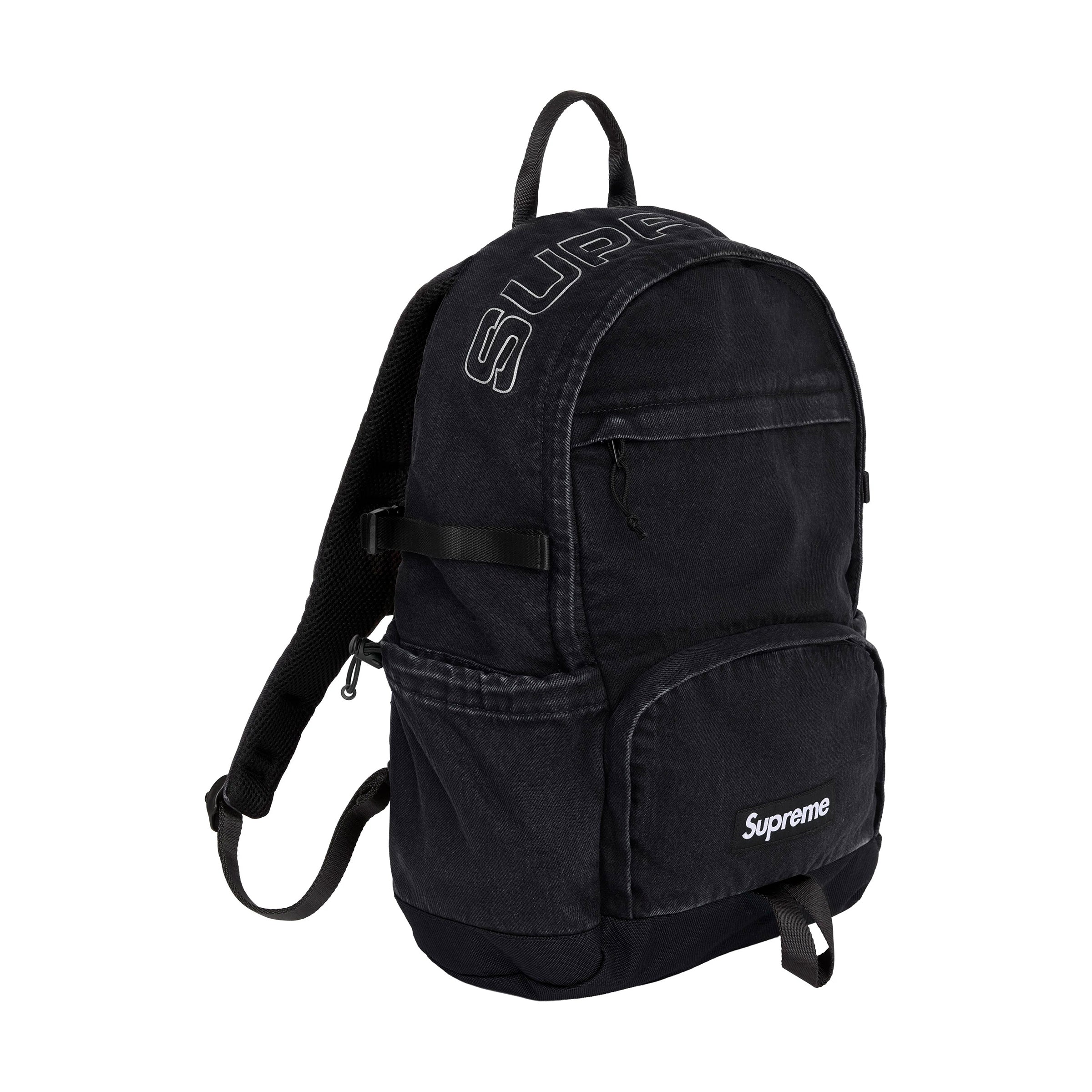 SUPREME CORDURA DENIM BACKPACK BLACK