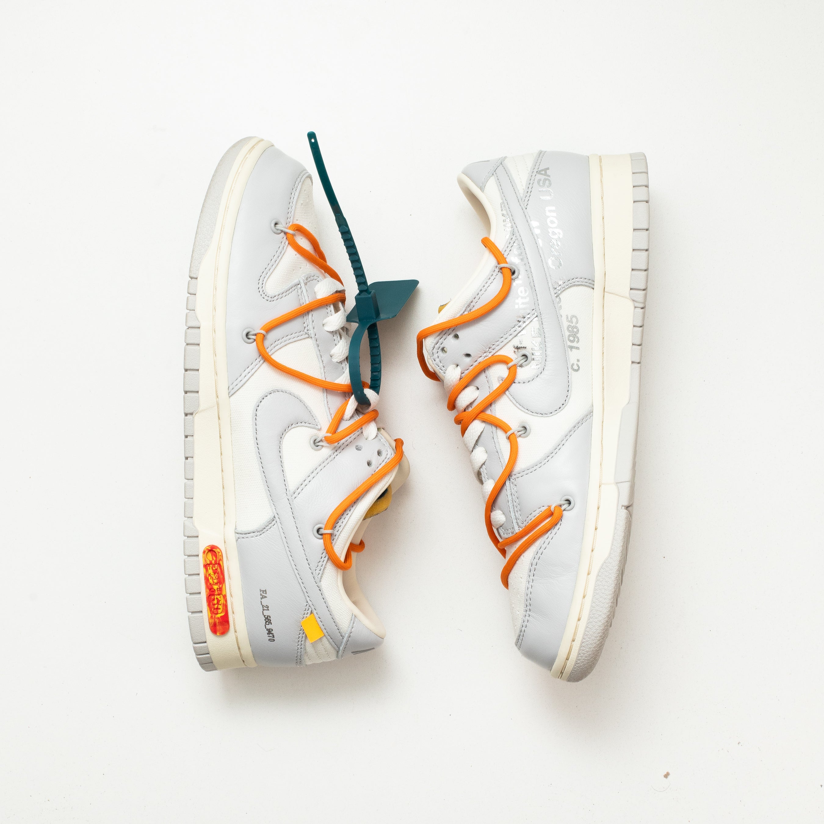 NIKE DUNK LOW OFF WHITE LOT 44 [USED - SIZE 9]