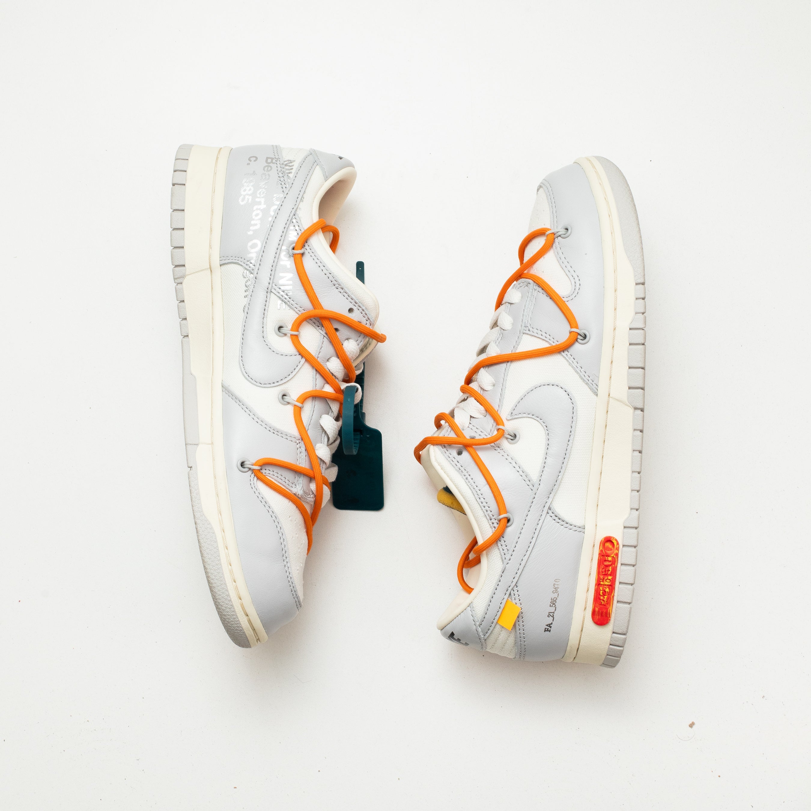 NIKE DUNK LOW OFF WHITE LOT 44 [USED - SIZE 9]