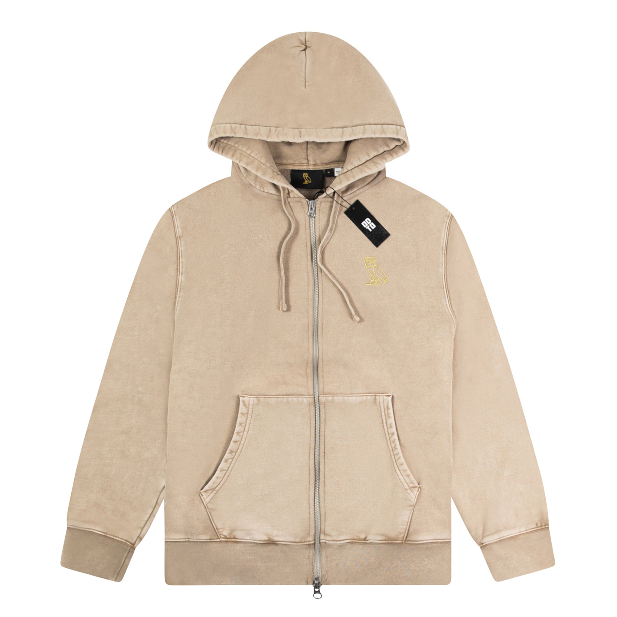 OVO CLASSIC FULL ZIP HOODIE TAN