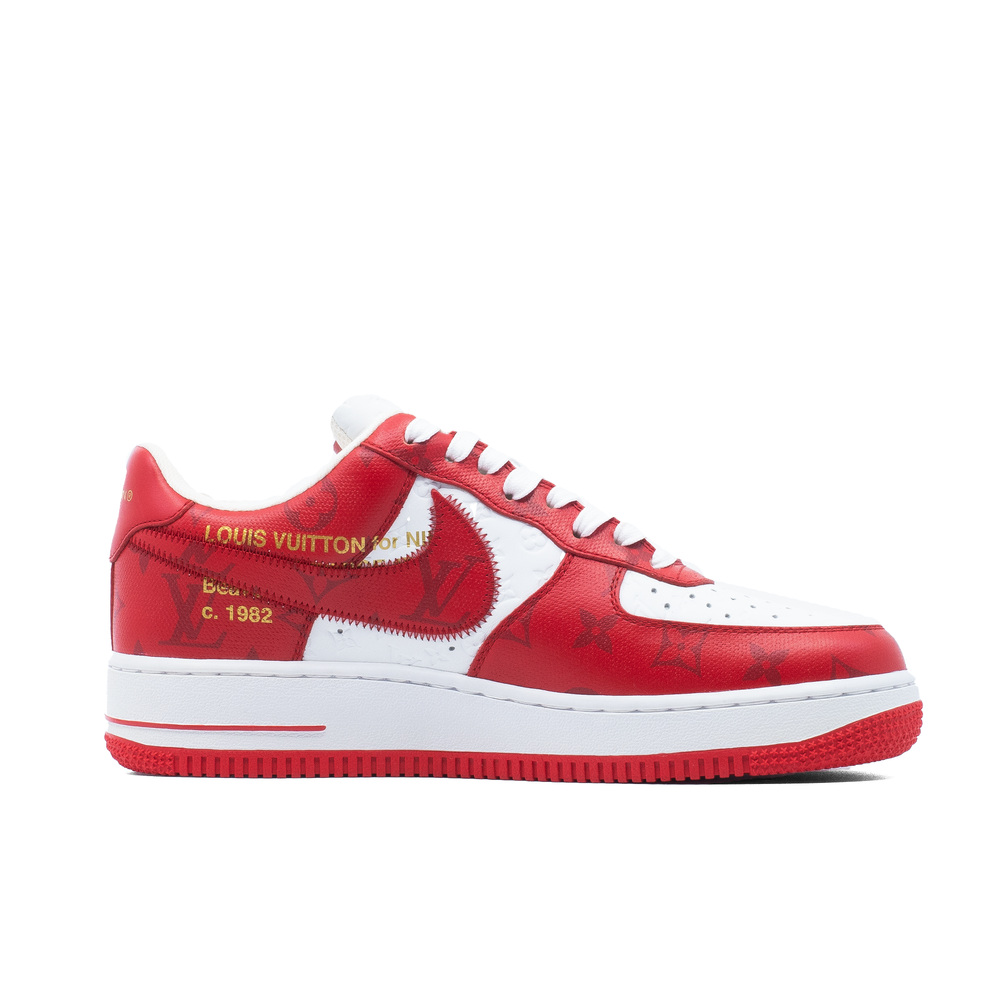 LOUIS VUITTON NIKE AIR FORCE 1 LOW RED