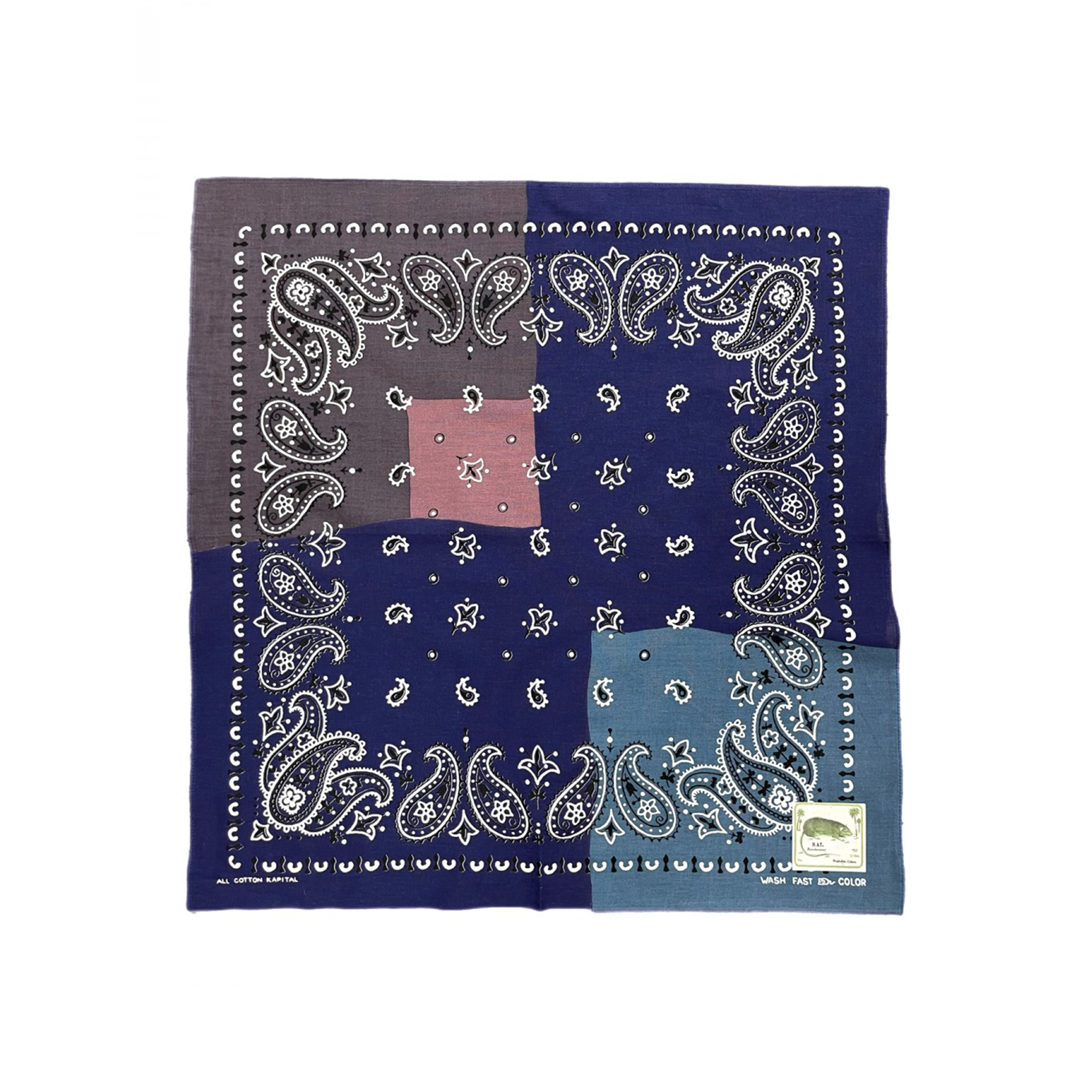 KAPITAL KOUNTRY MULTI COLOUR BANDANA PURPLE/BLUE