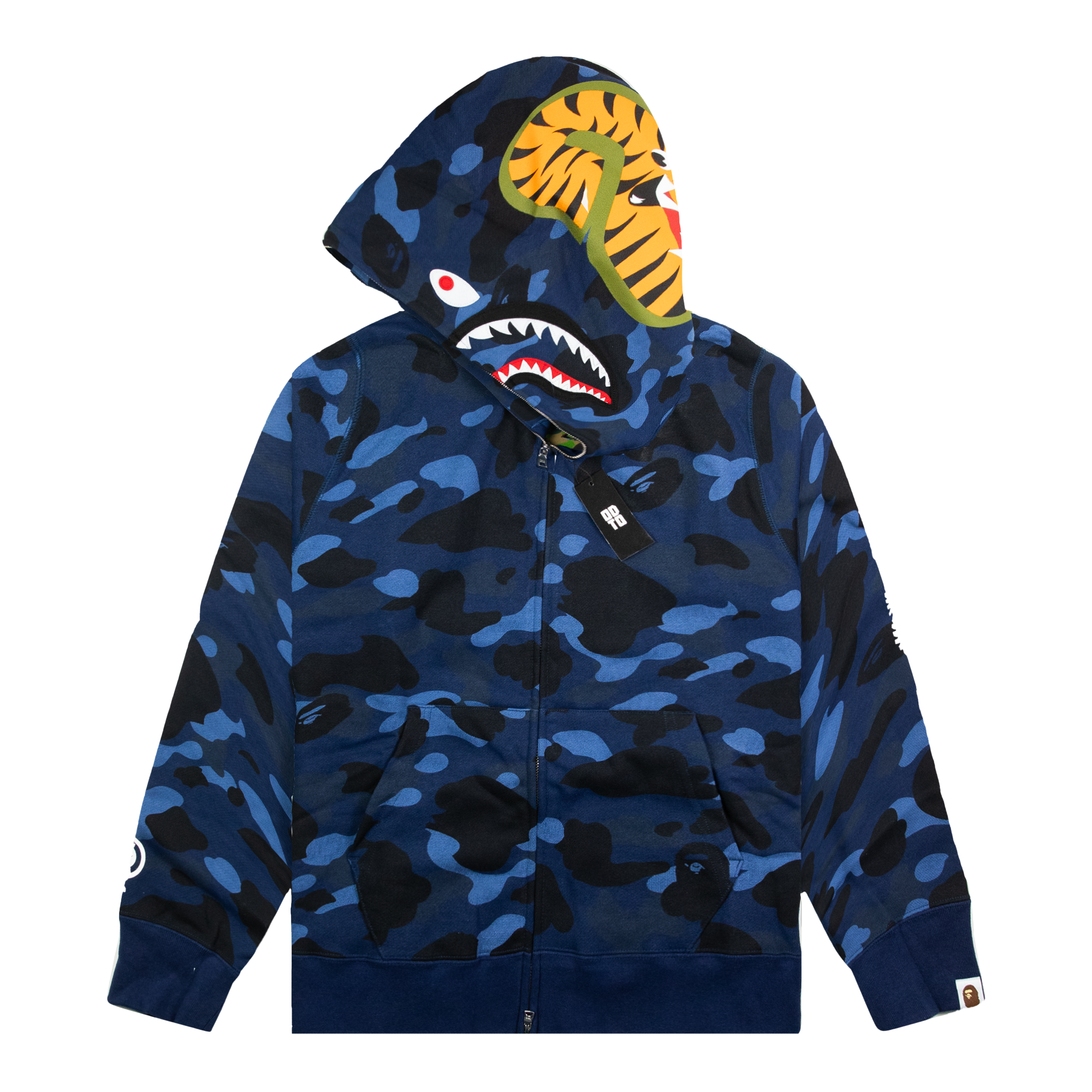 BAPE COLOUR CAMO SHARK FULL ZIP HOODIE BLUE