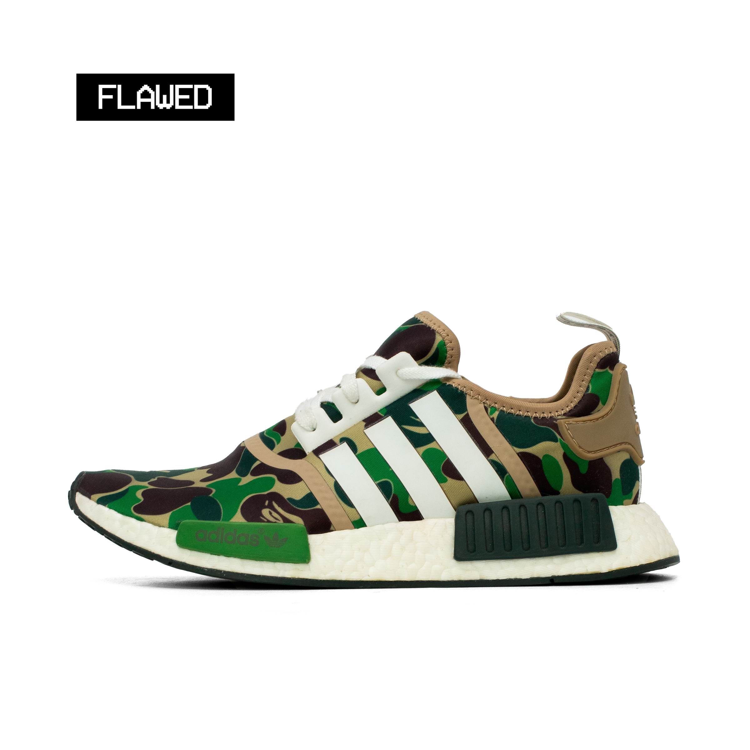 ADIDAS NMD R1 BAPE OLIVE CAMO [FLAWED - SIZE 9.5]