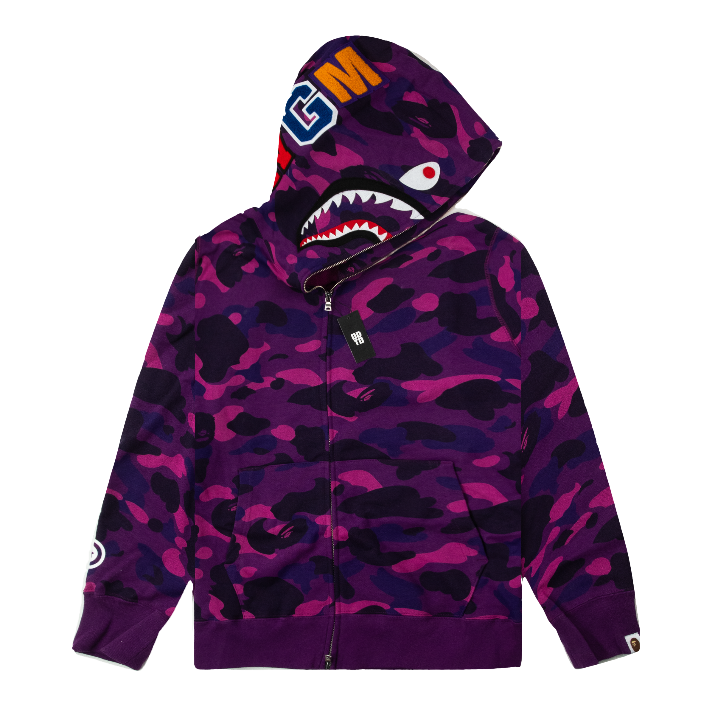 BAPE COLOUR CAMO SHARK FULL ZIP HOODIE PURPLE