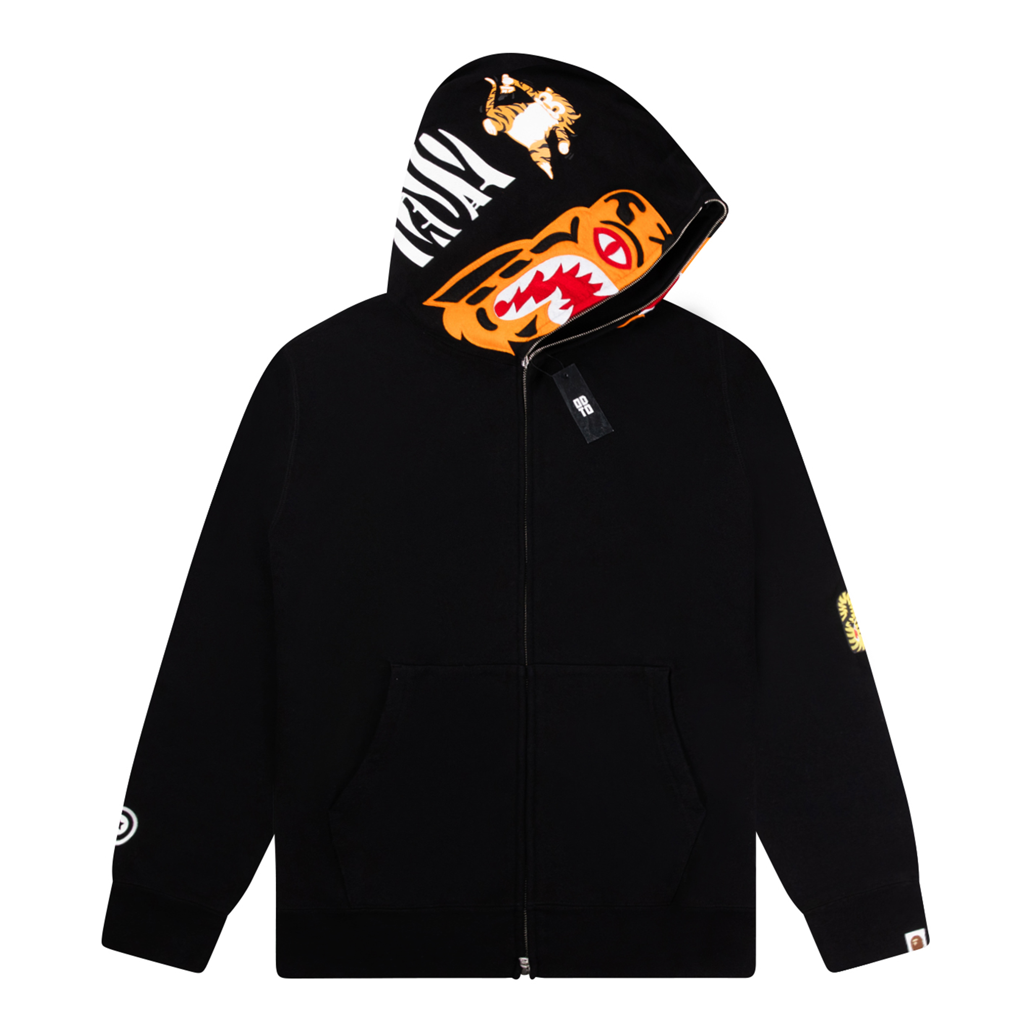 BAPE TIGER FULL ZIP HOODIE BLACK
