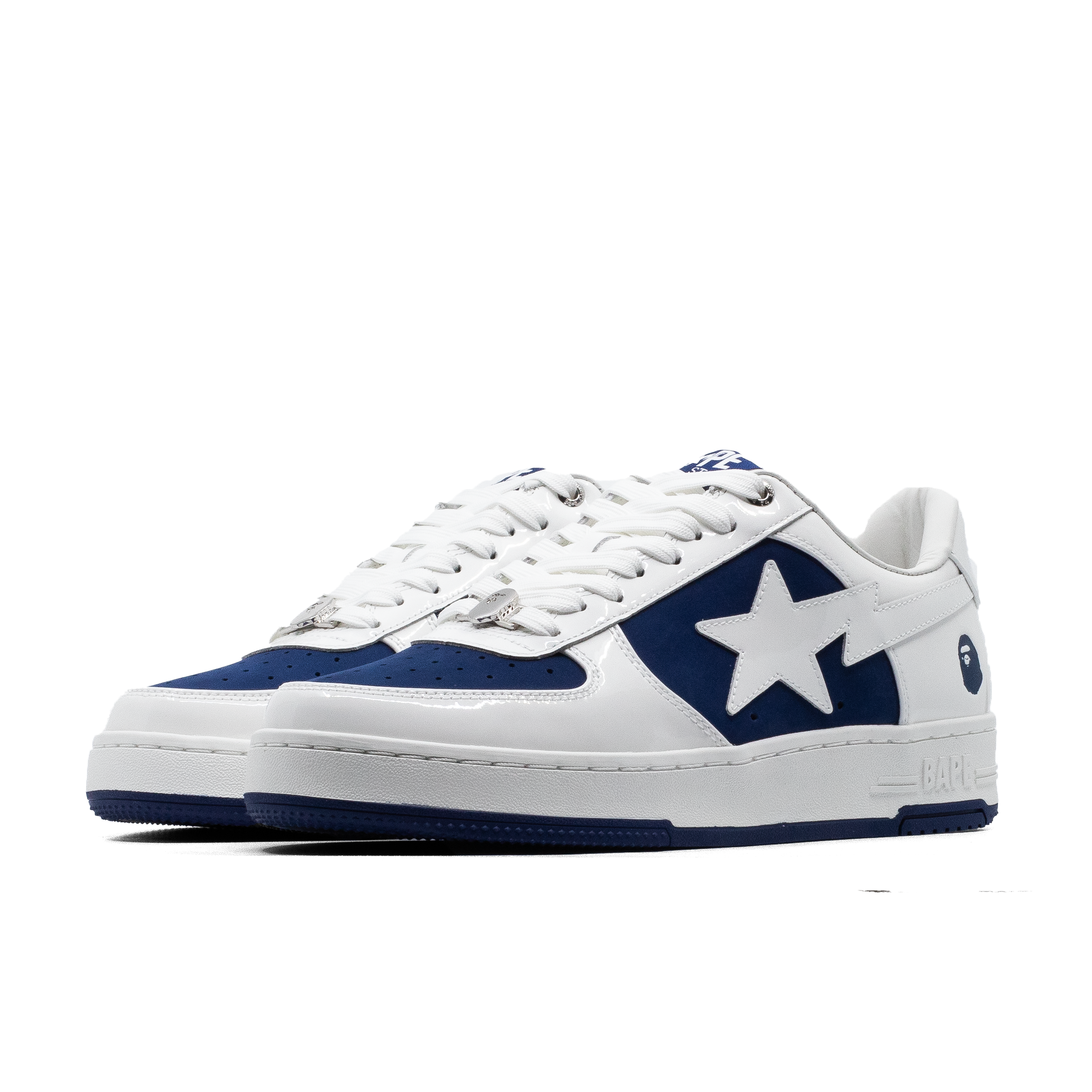 A BATHING APE BAPE STA LOW #6 WHITE NAVY