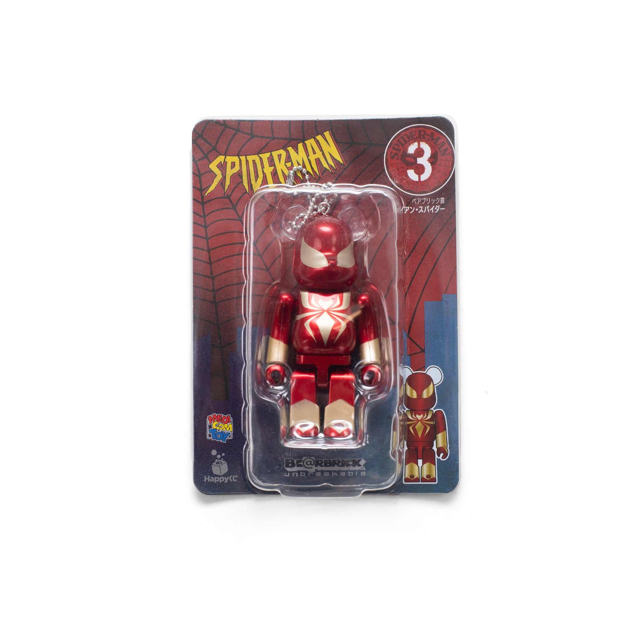 BEARBRICK SPIDER-MAN 100% KEYCHAIN 3