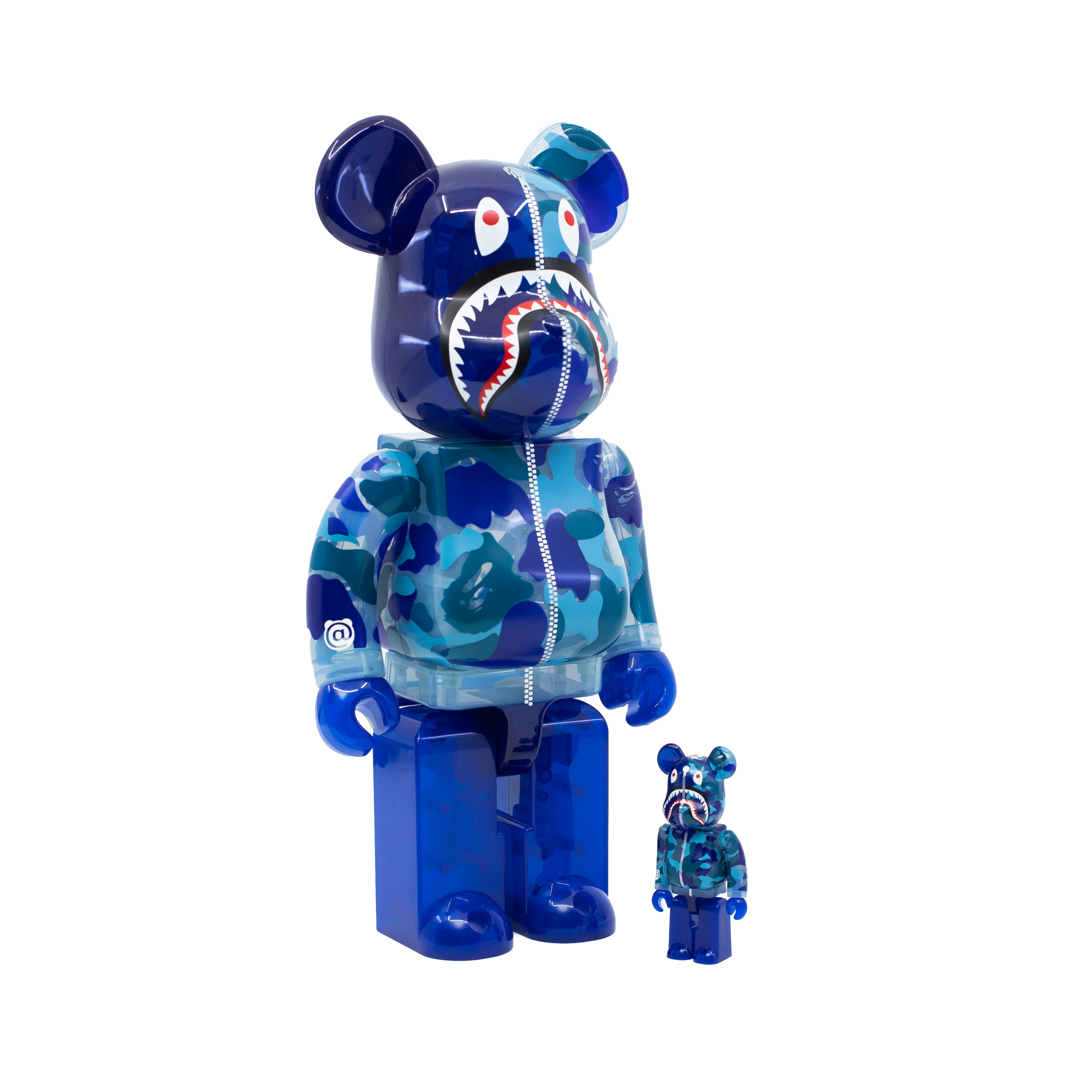 BEARBRICK BAPE ABC CAMO SHARK 100% & 400% SET BLUE