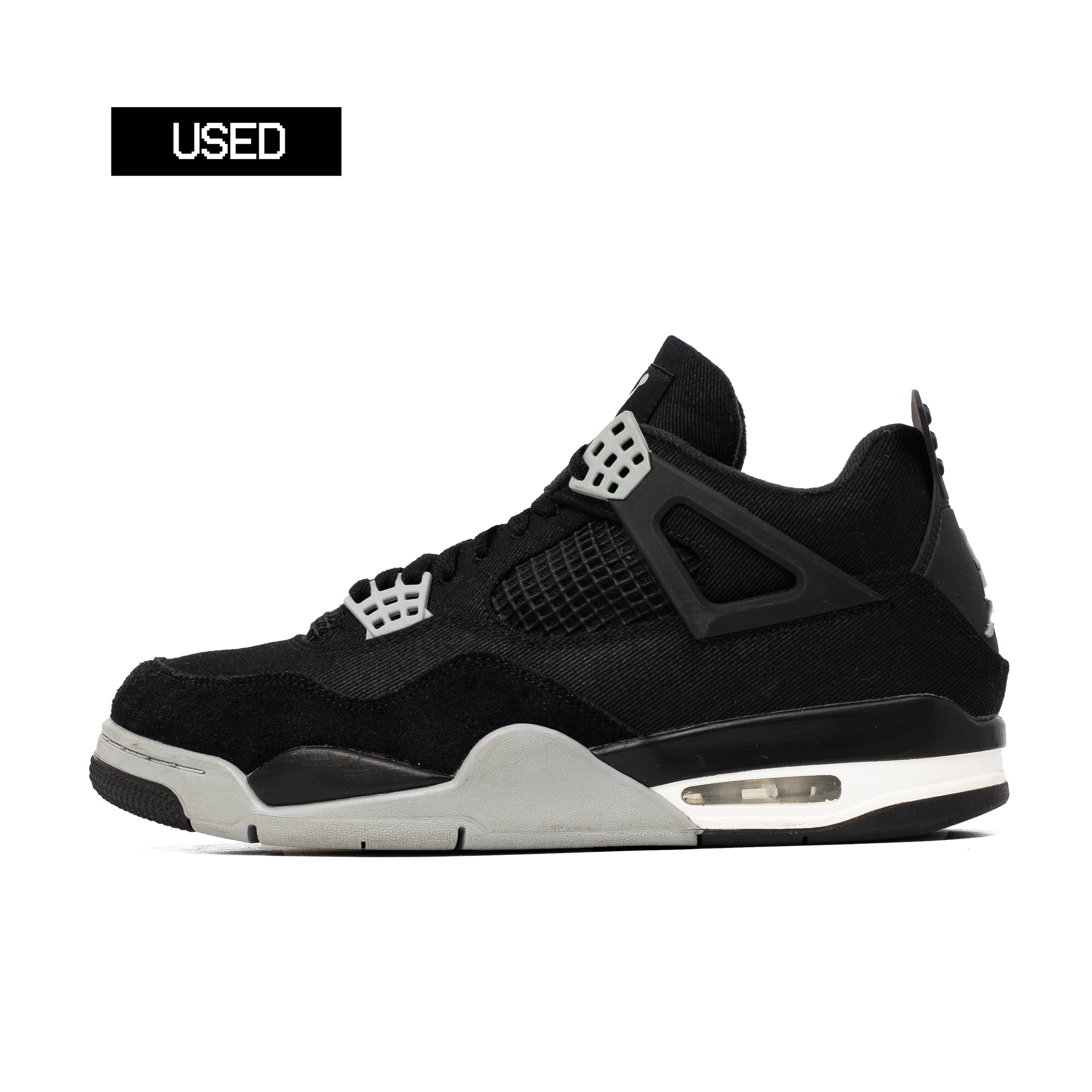 AIR JORDAN 4 BLACK CANVAS [USED - SIZE 10]
