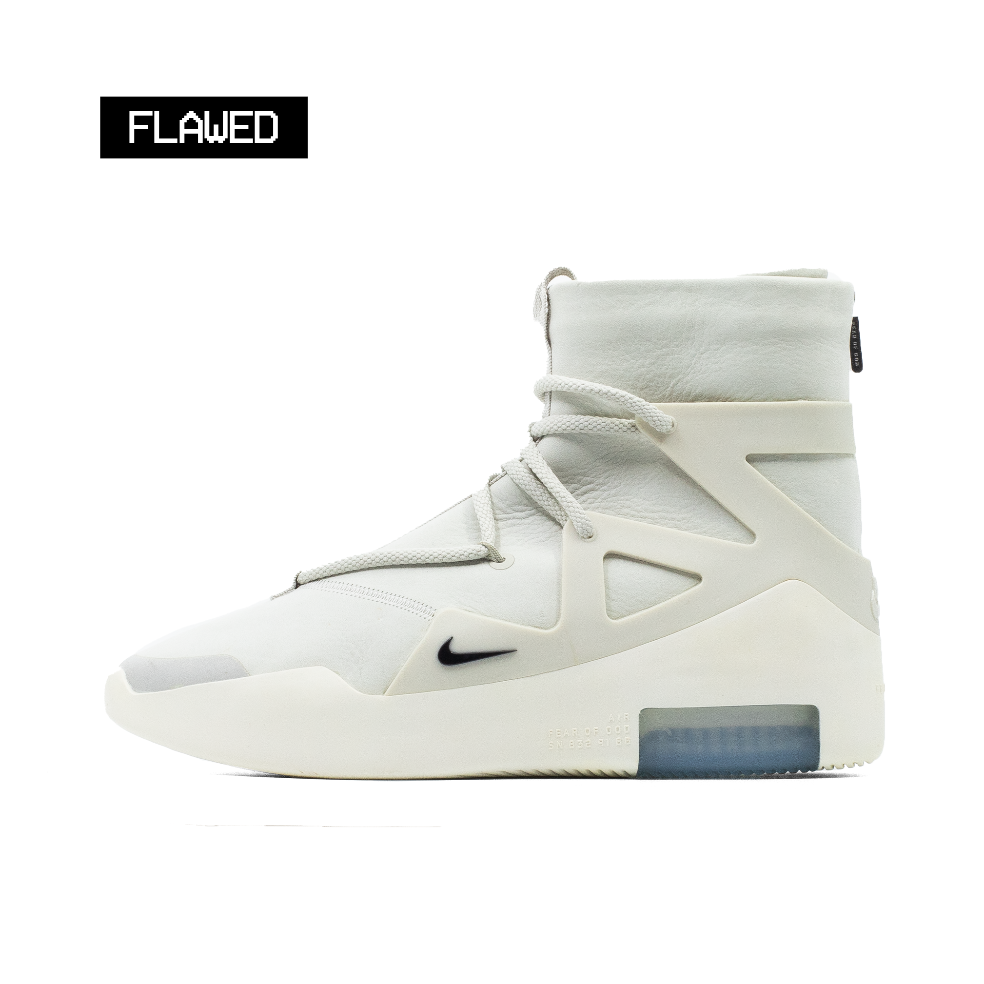 NIKE AIR FEAR OF GOD 1 LIGHT BONE [FLAWED - SIZE 8.5]