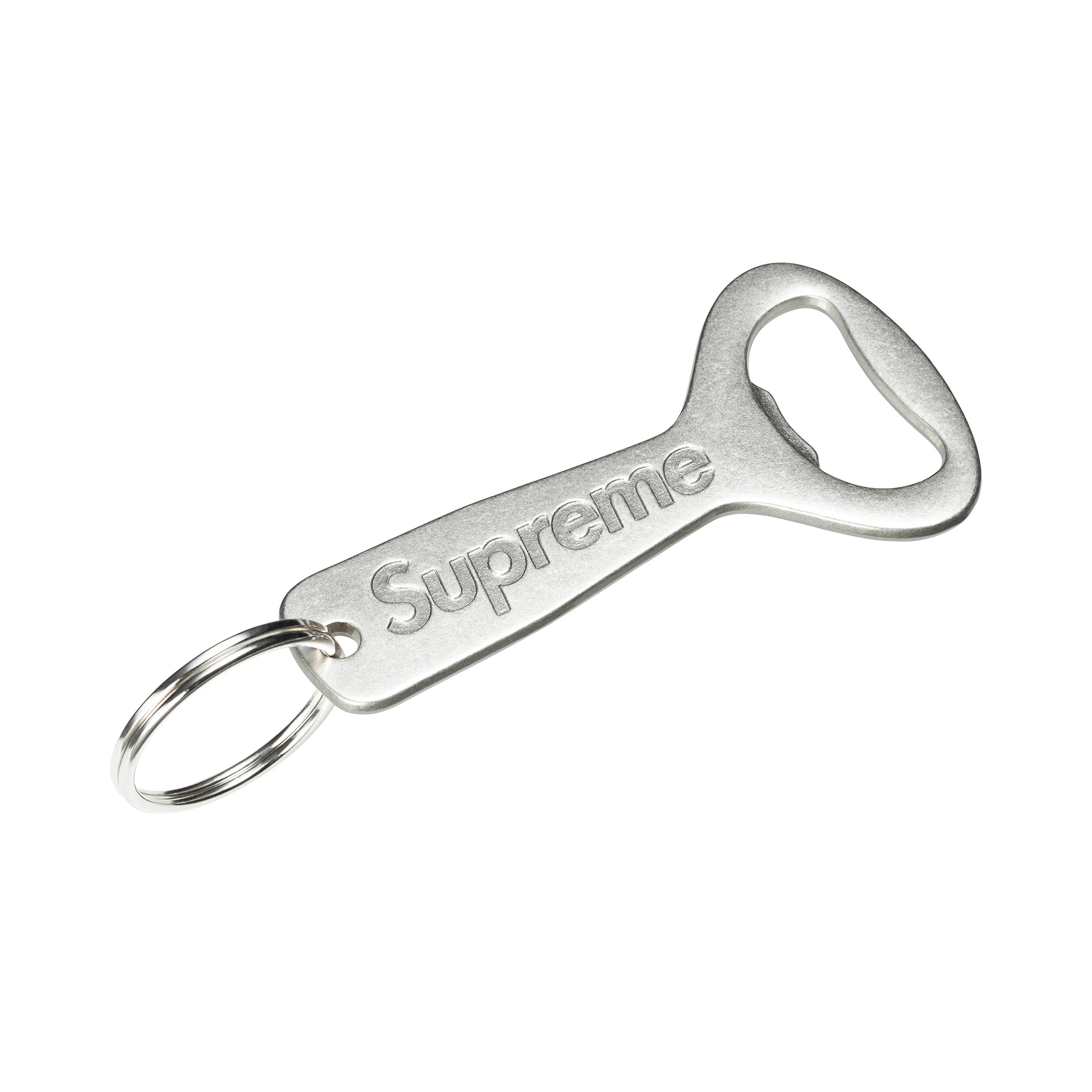 SUPREME BOTTLE OPENER KEYCHAIN SILVER