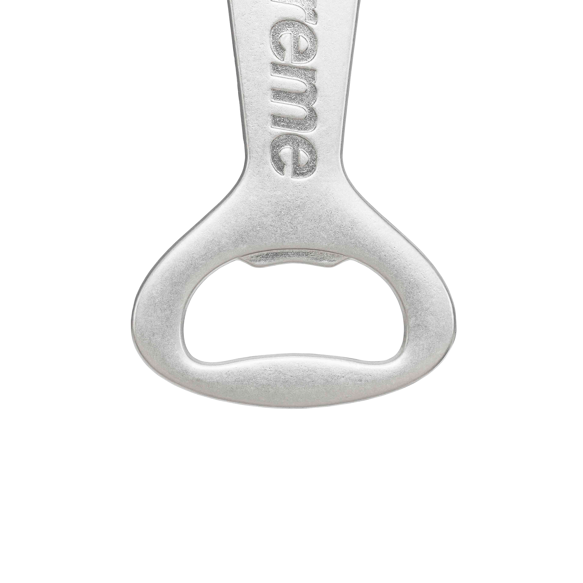 SUPREME BOTTLE OPENER KEYCHAIN SILVER