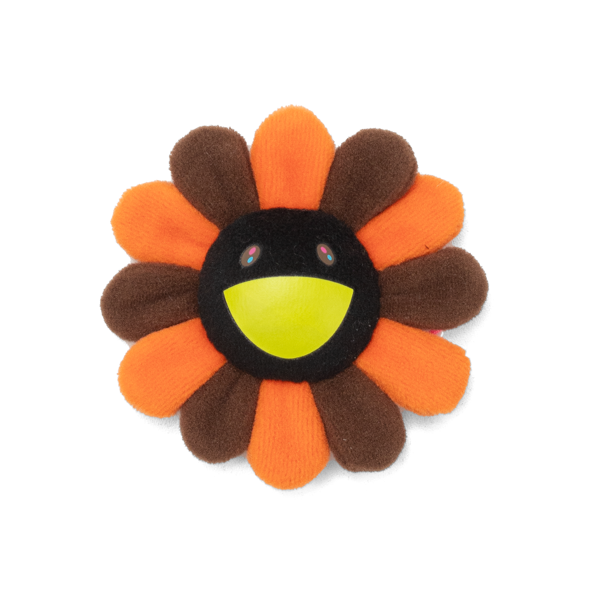 TAKASHI MURAKAMI FLOWER PLUSH PIN ORANGE/BLACK