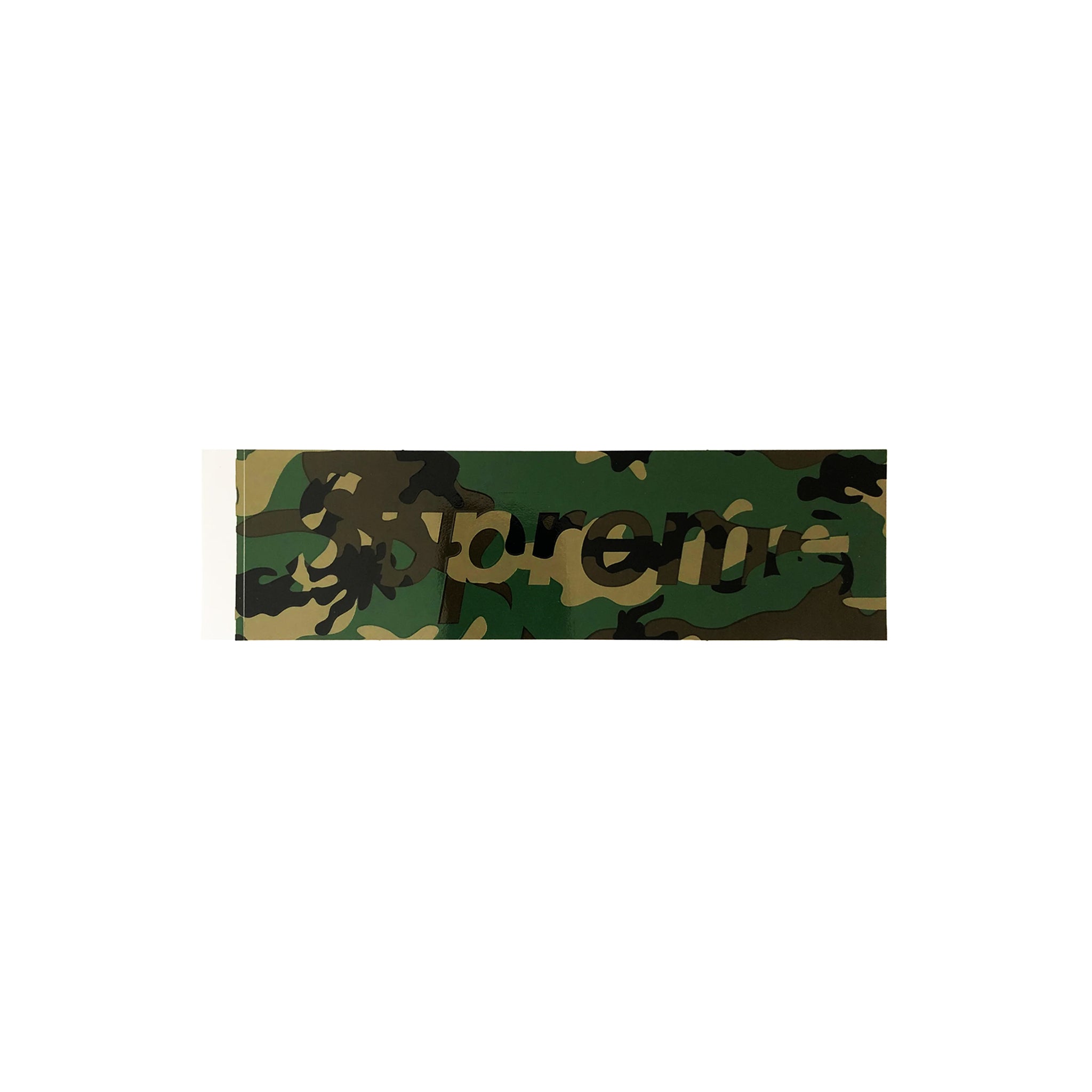 SUPREME 迷彩盒徽标贴纸绿色