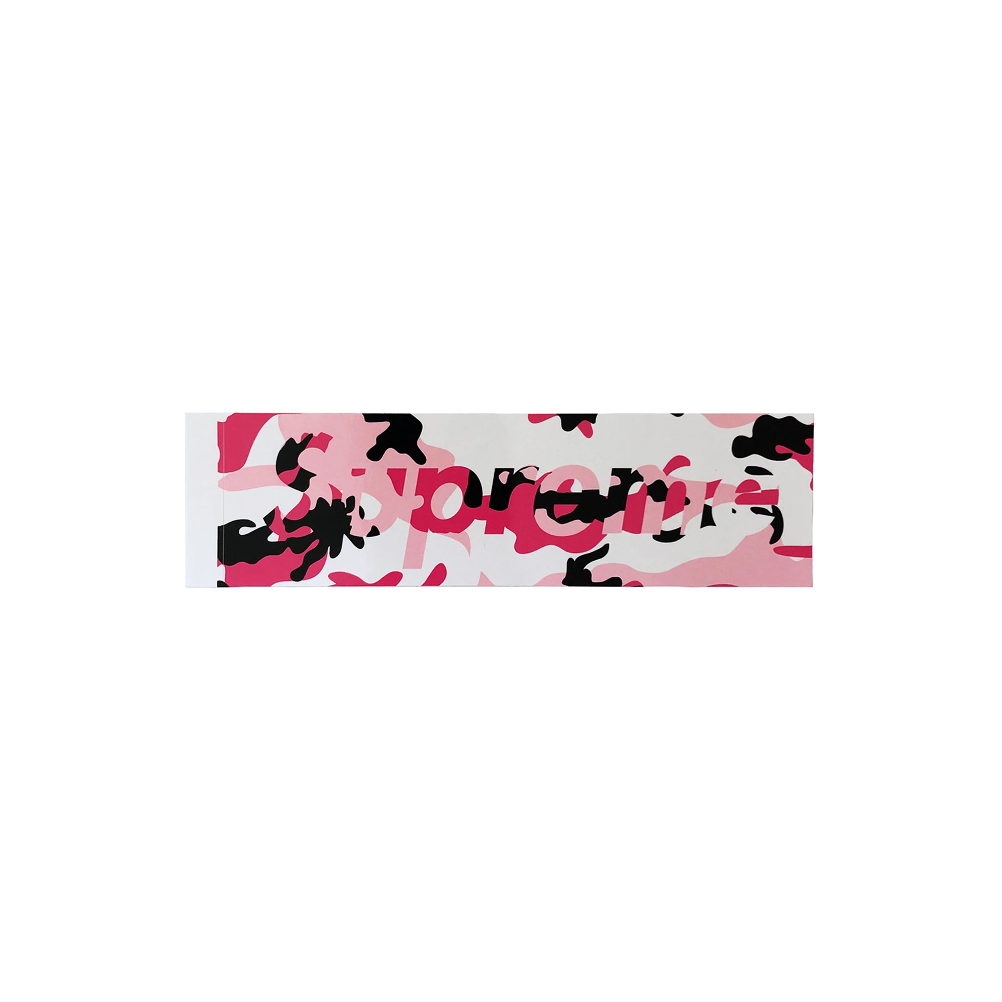 SUPREME 迷彩盒徽标贴纸粉色