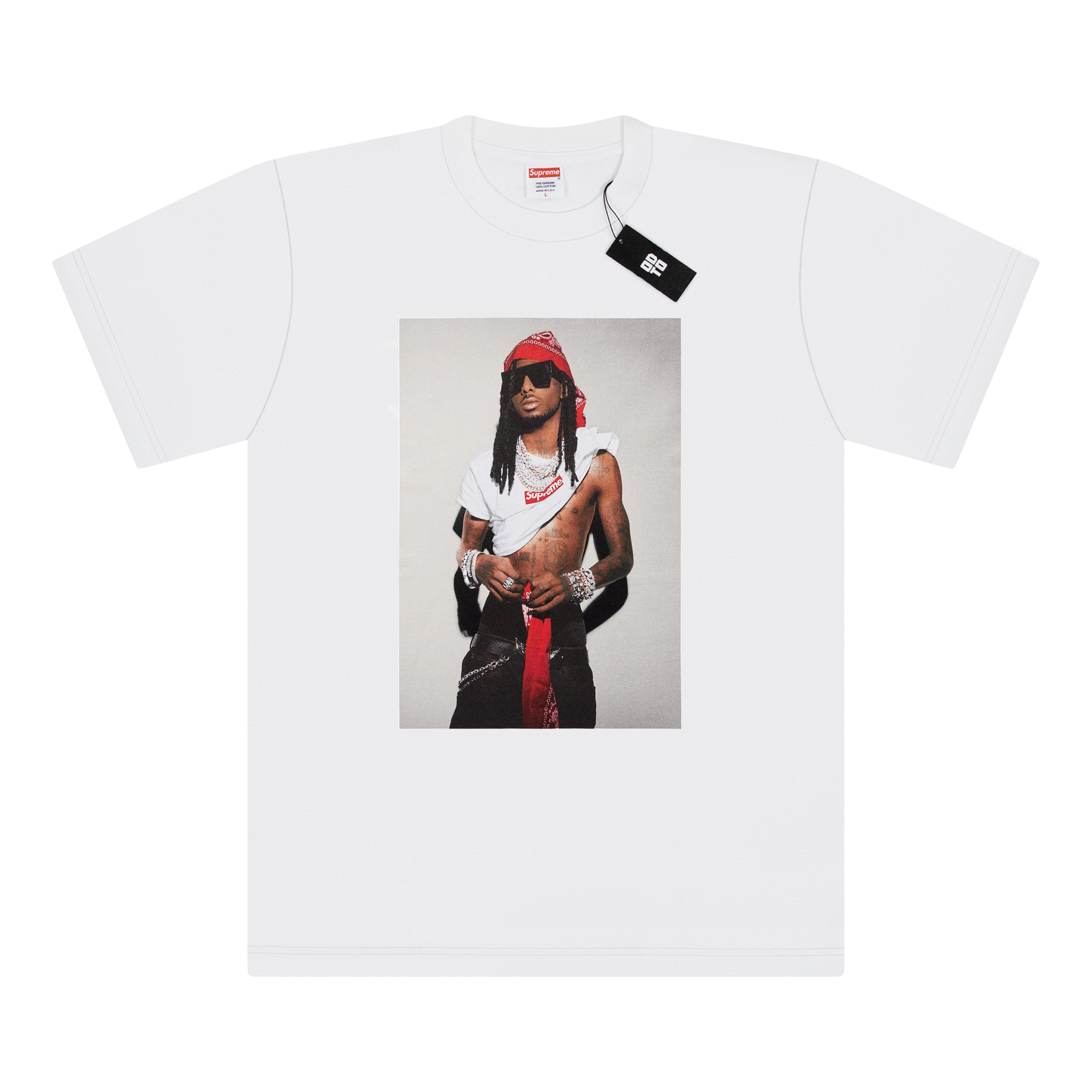 SUPREME PLAYBOI CARTI PHOTO TEE WHITE