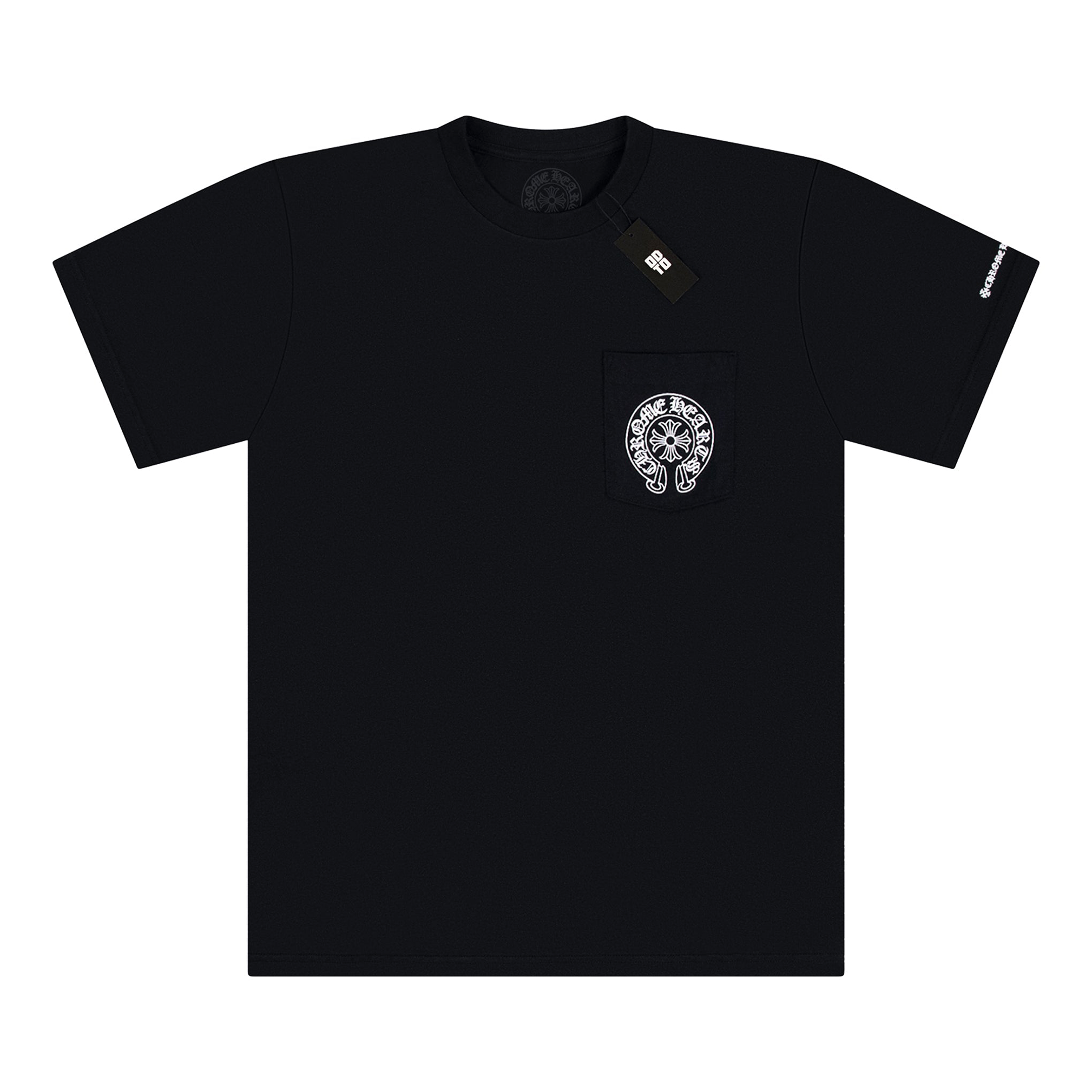 CHROME HEARTS SHOULDER LOGO POCKET TEE BLACK