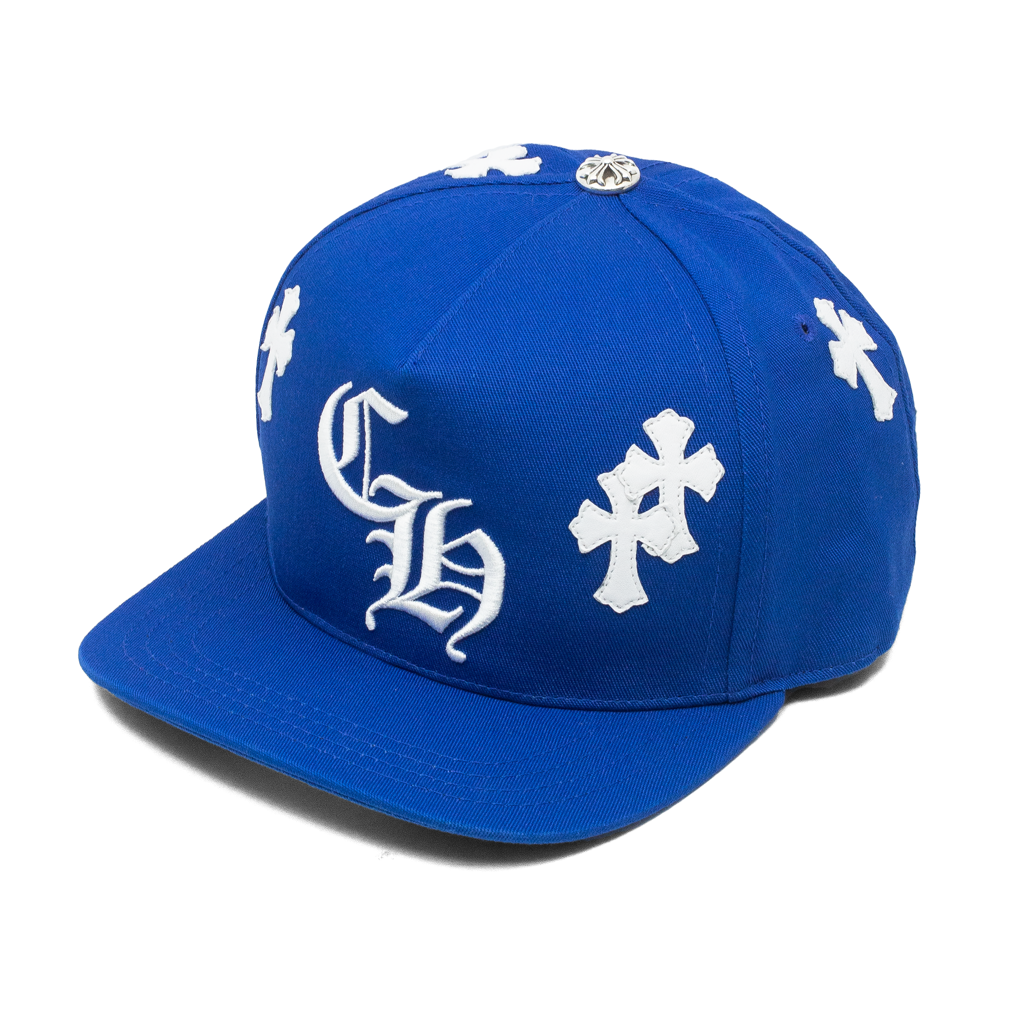 CHROME HEARTS CH CROSS PATCH HAT BLUE