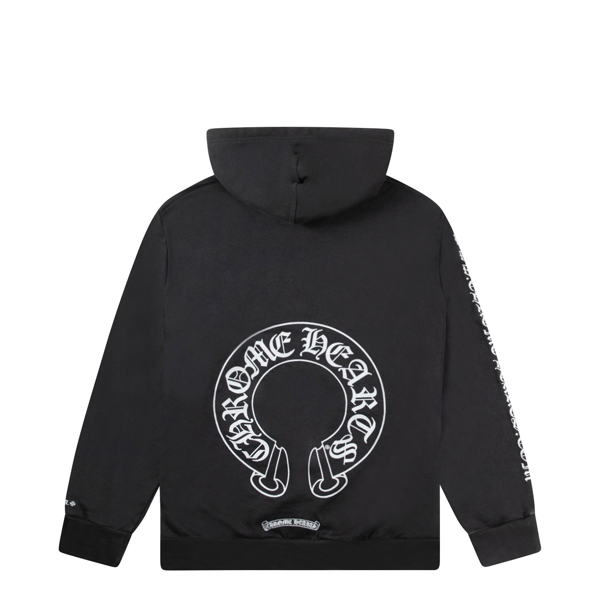 CHROME HEARTS ONLINE EXCLUSIVE GLITTER HORSESHOE HOODIE BLACK