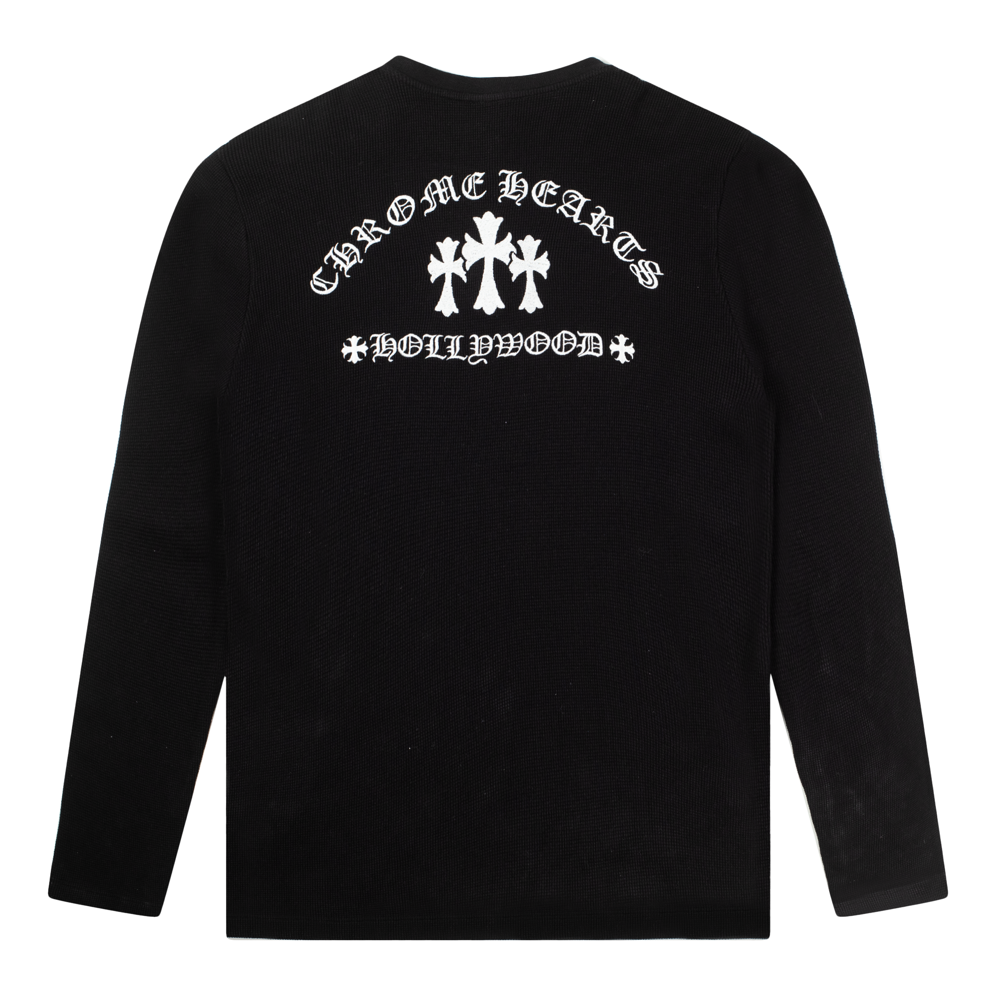 CHROME HEARTS HENLEY THERMAL LONG SLEEVE BLACK