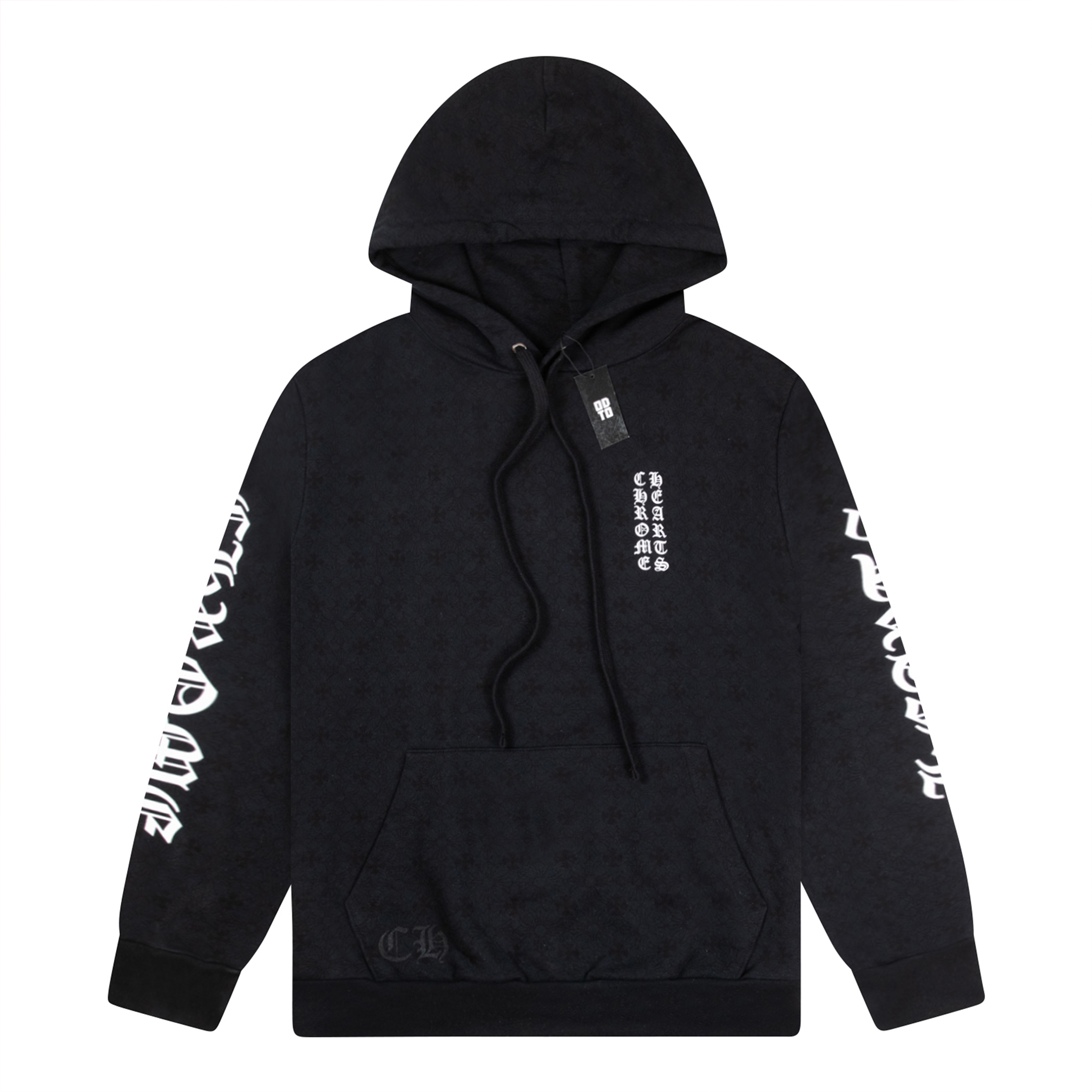 CHROME HEARTS CEMETERY CROSS HORSESHOE PULL OVER HOODIE