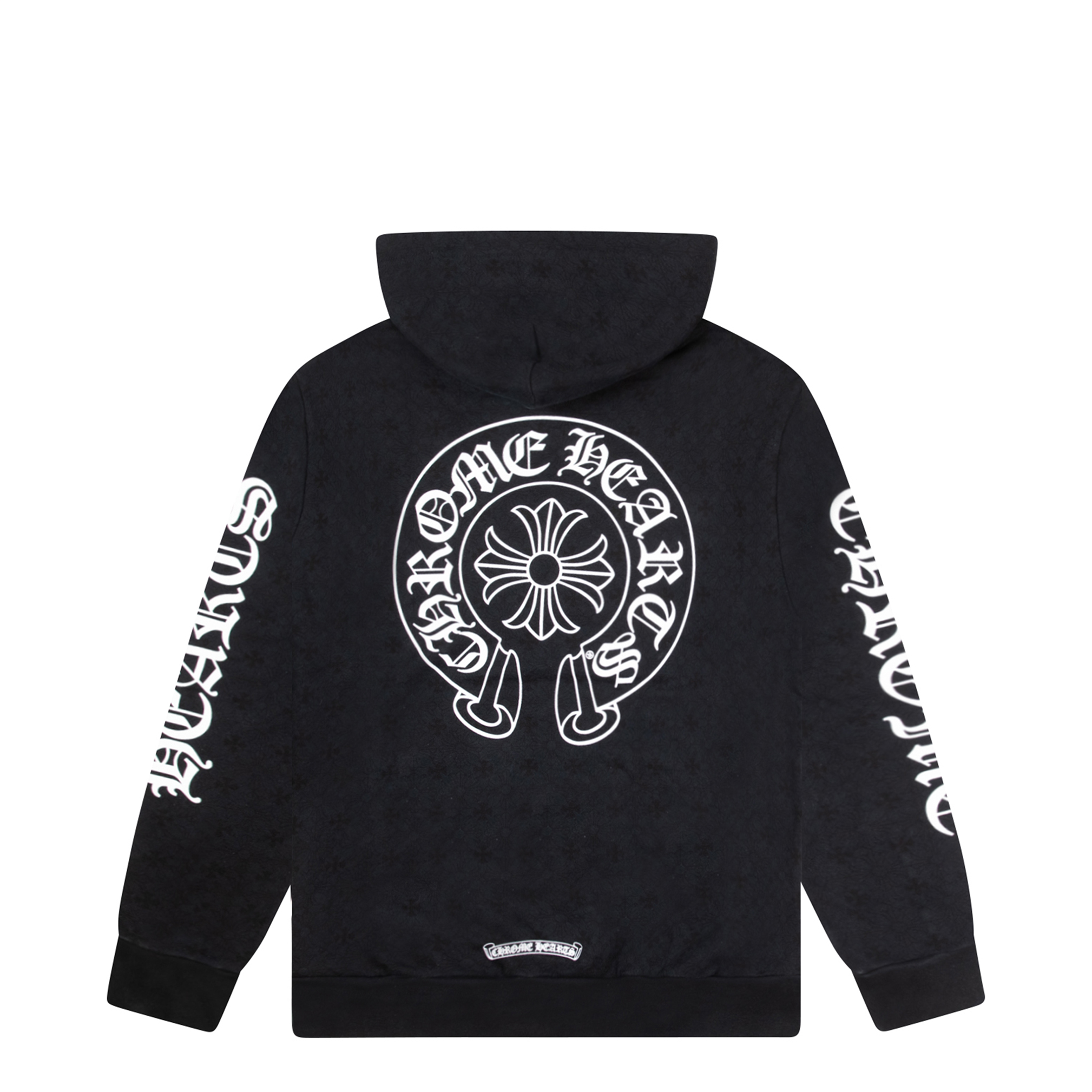 CHROME HEARTS CEMETERY CROSS HORSESHOE PULL OVER HOODIE