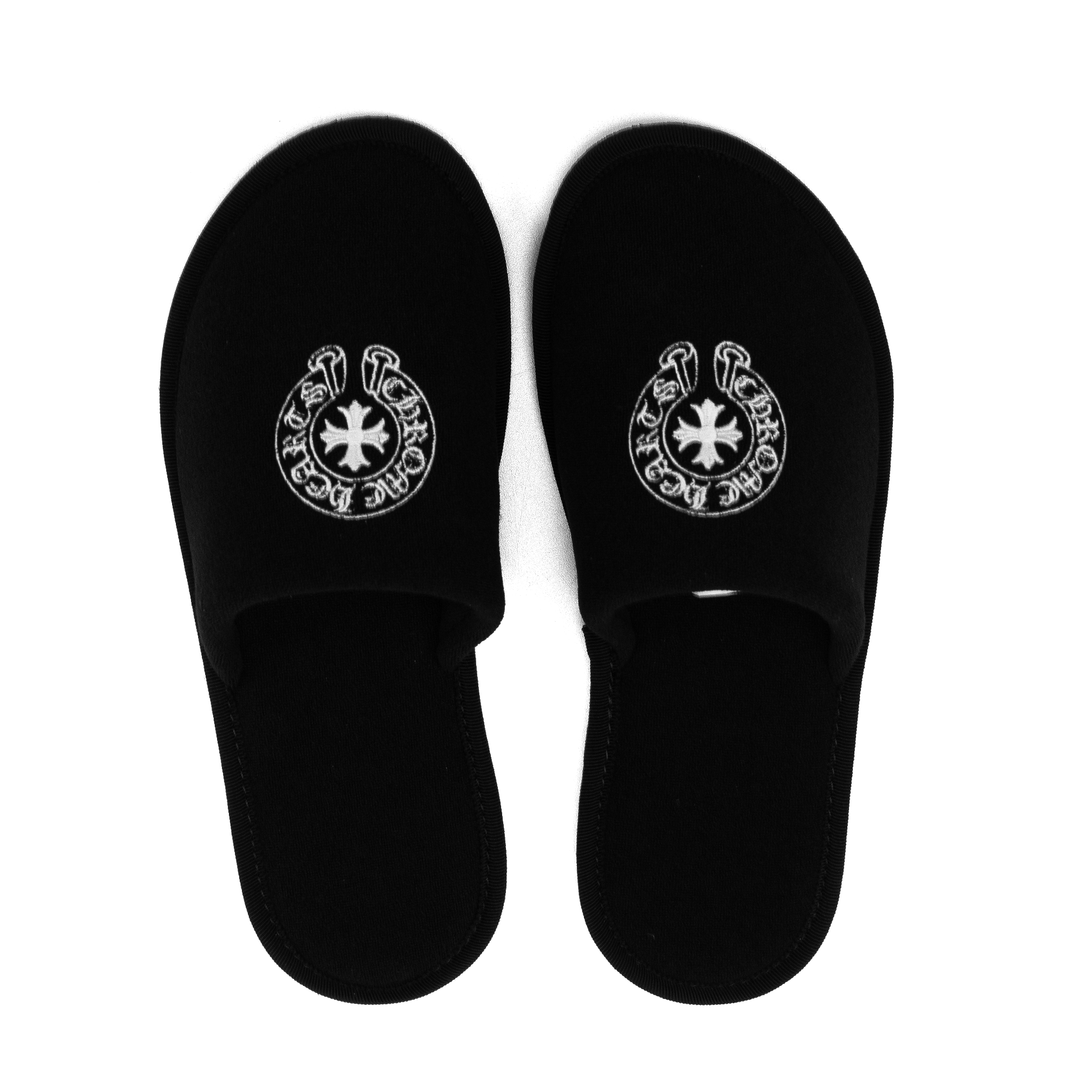 CHROME HEARTS HORSESHOE SLIPPERS BLACK