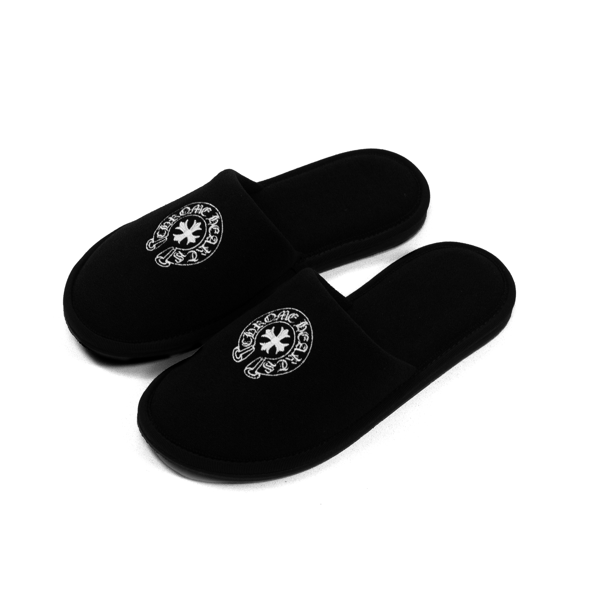 CHROME HEARTS HORSESHOE SLIPPERS BLACK