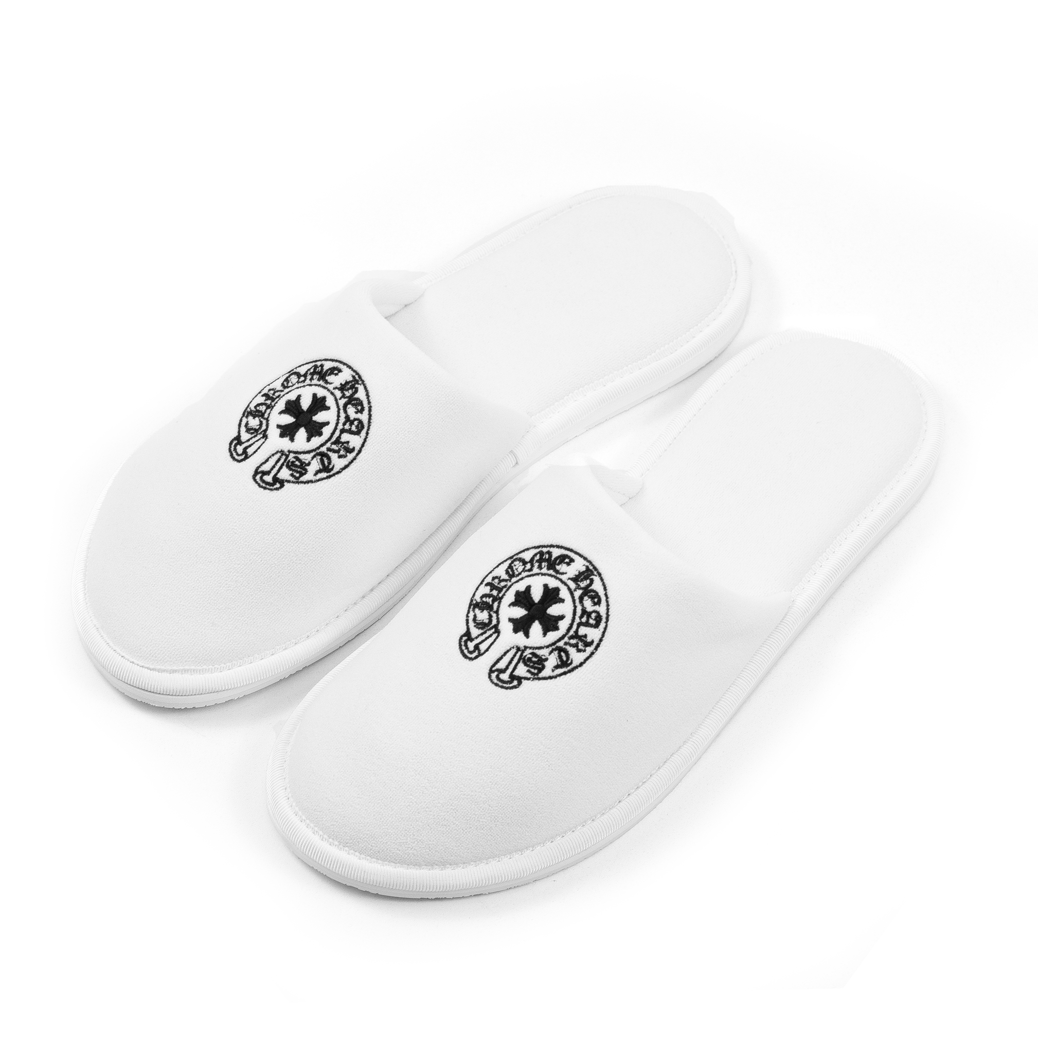 CHROME HEARTS HORSESHOE SLIPPERS WHITE