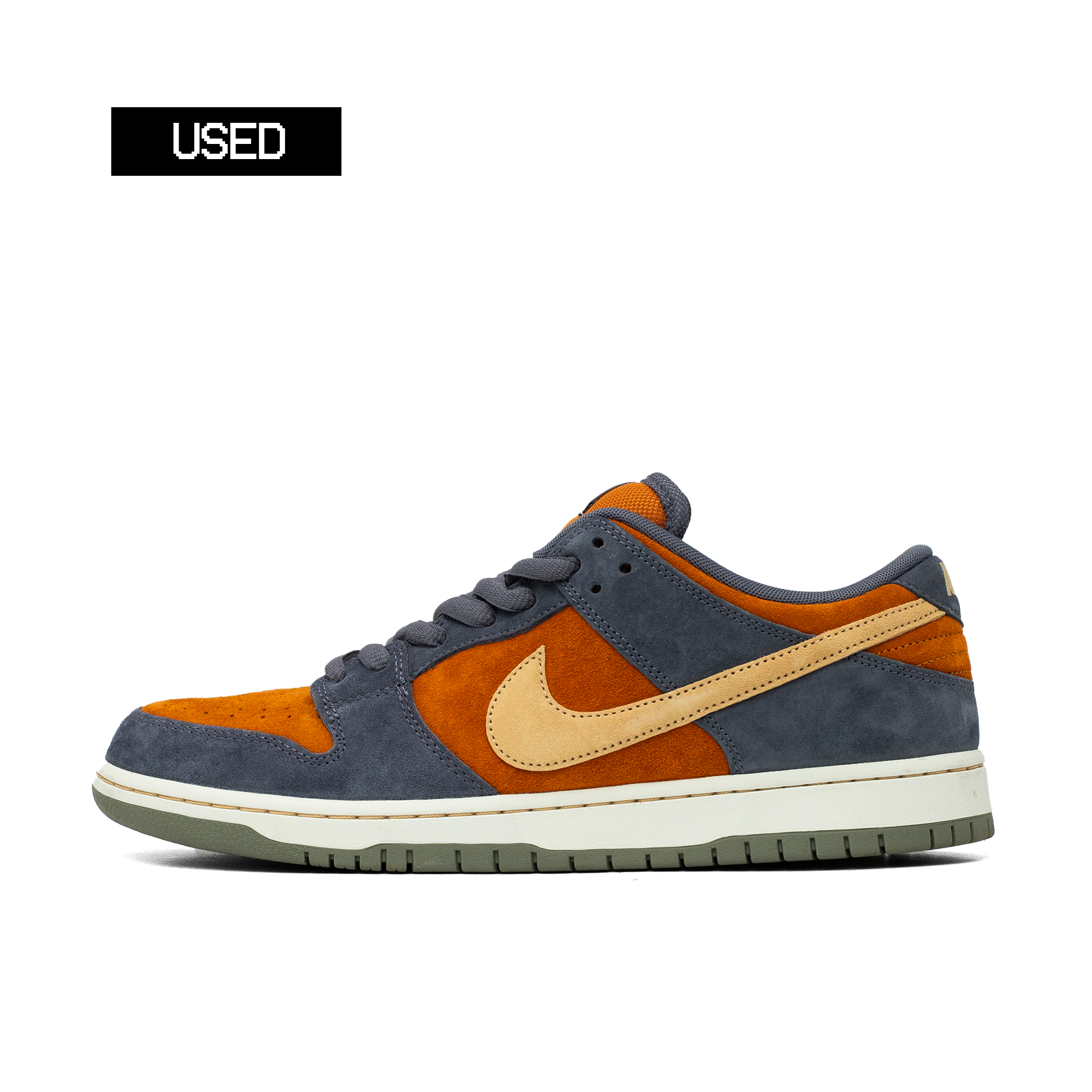 NIKE SB DUNK LOW LIGHT CARBON MONARCH [USED - SIZE 12]