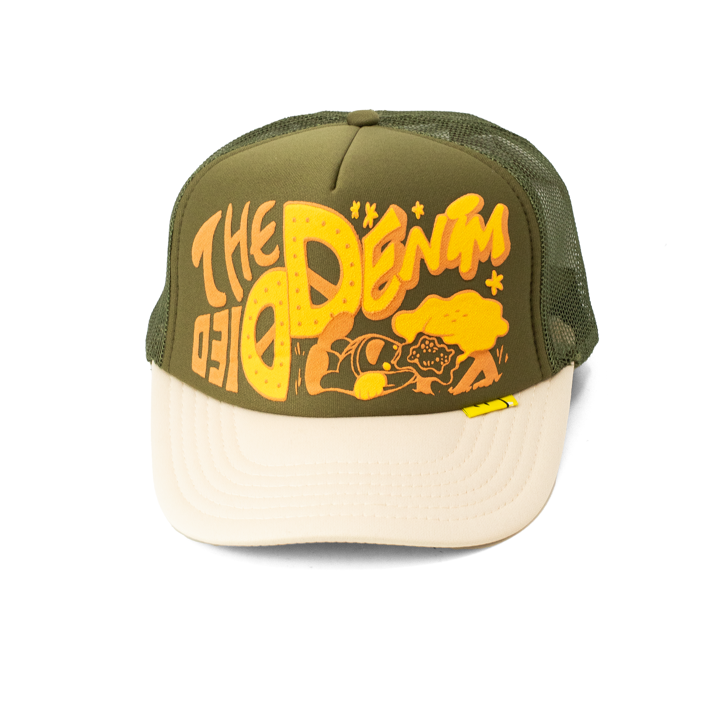 KAPITAL KOUNTRY THE DENIM DIED CAP BEIGE/GREEN