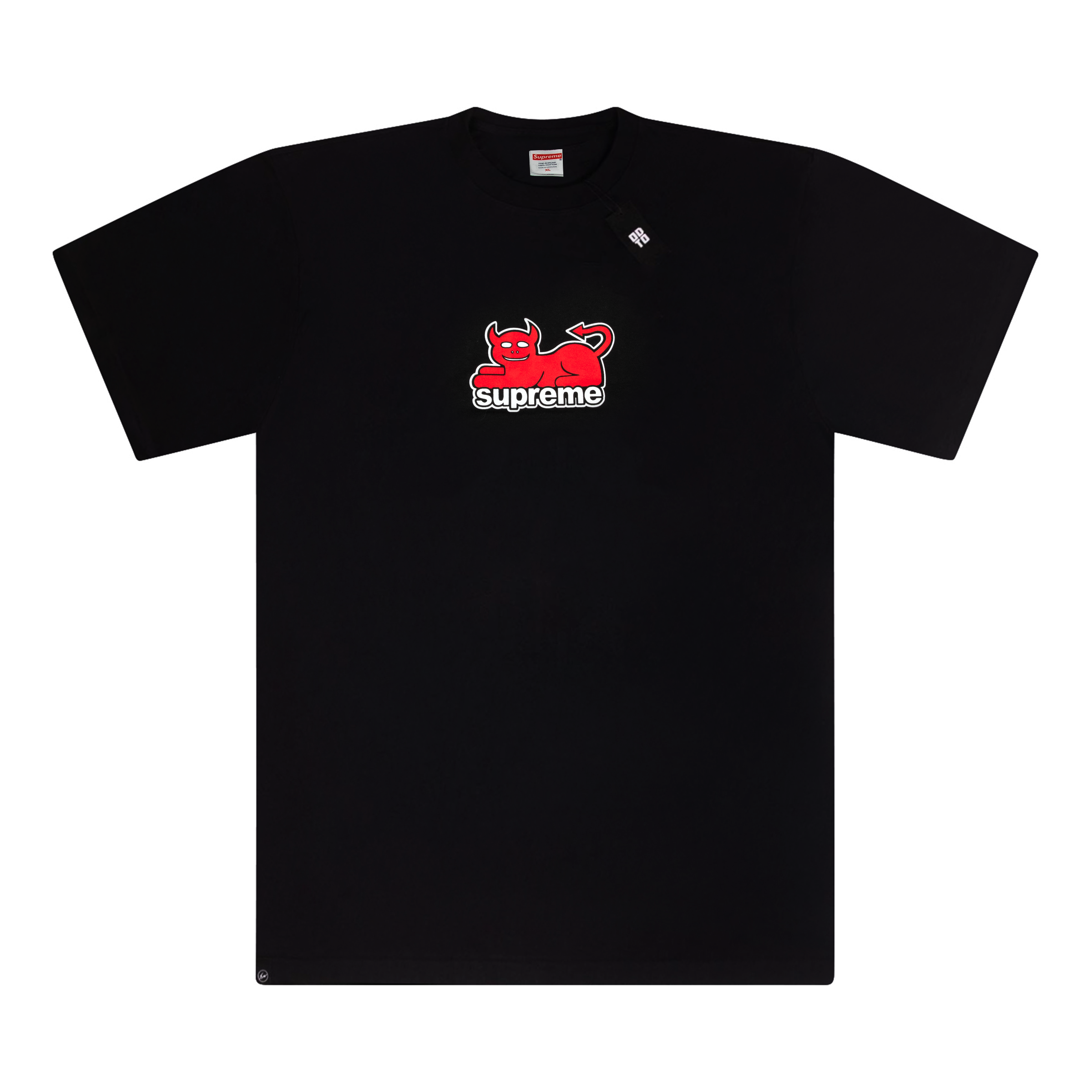 SUPREME DEVIL CAT TEE BLACK