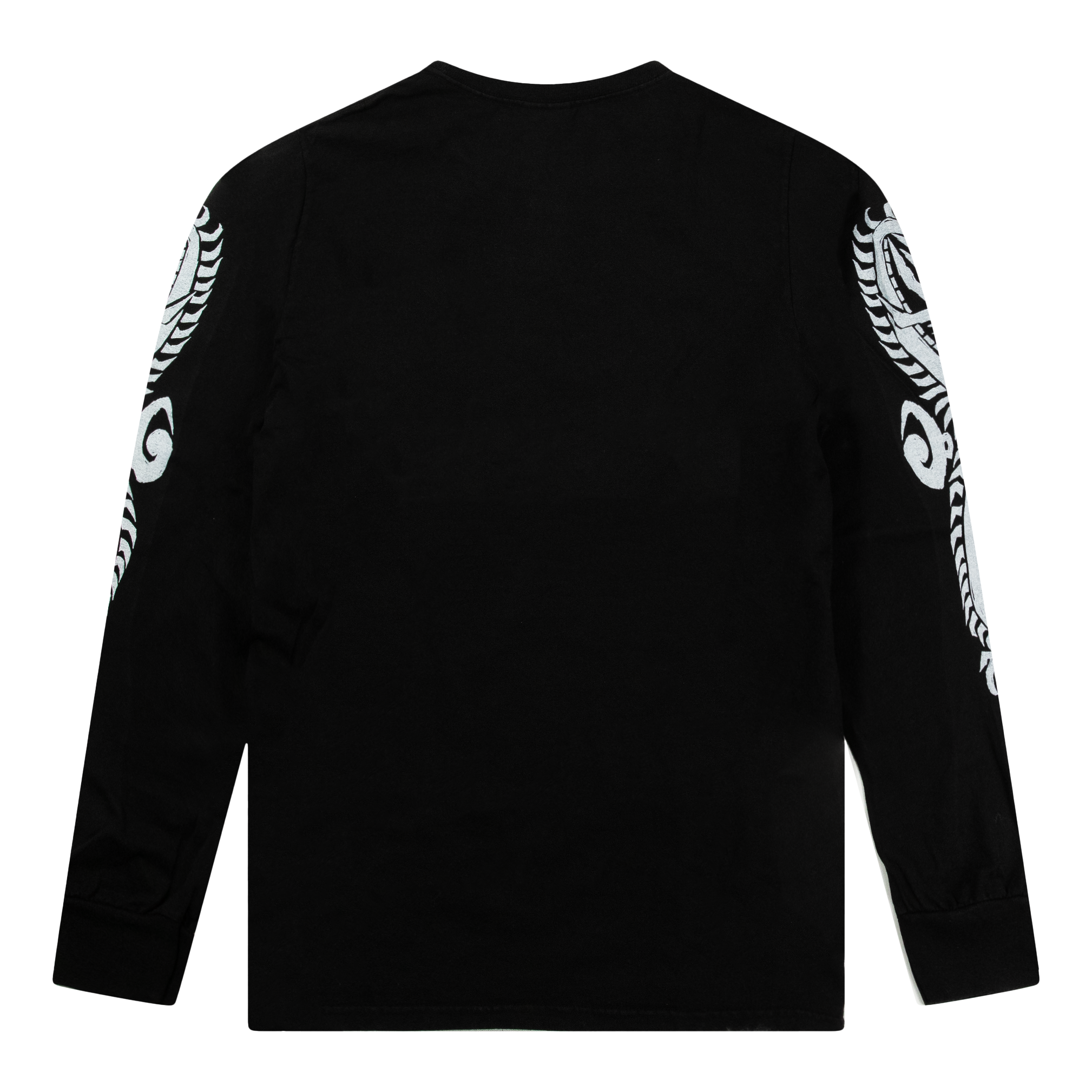 STUSSY DRAGONS PIGMENT DYED L/S TEE BLACK