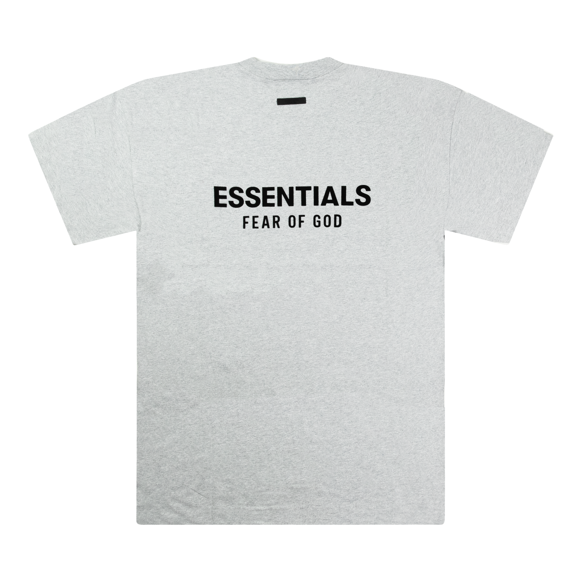 ESSENTIALS FW24 BACK LOGO TEE LIGHT HEATHER