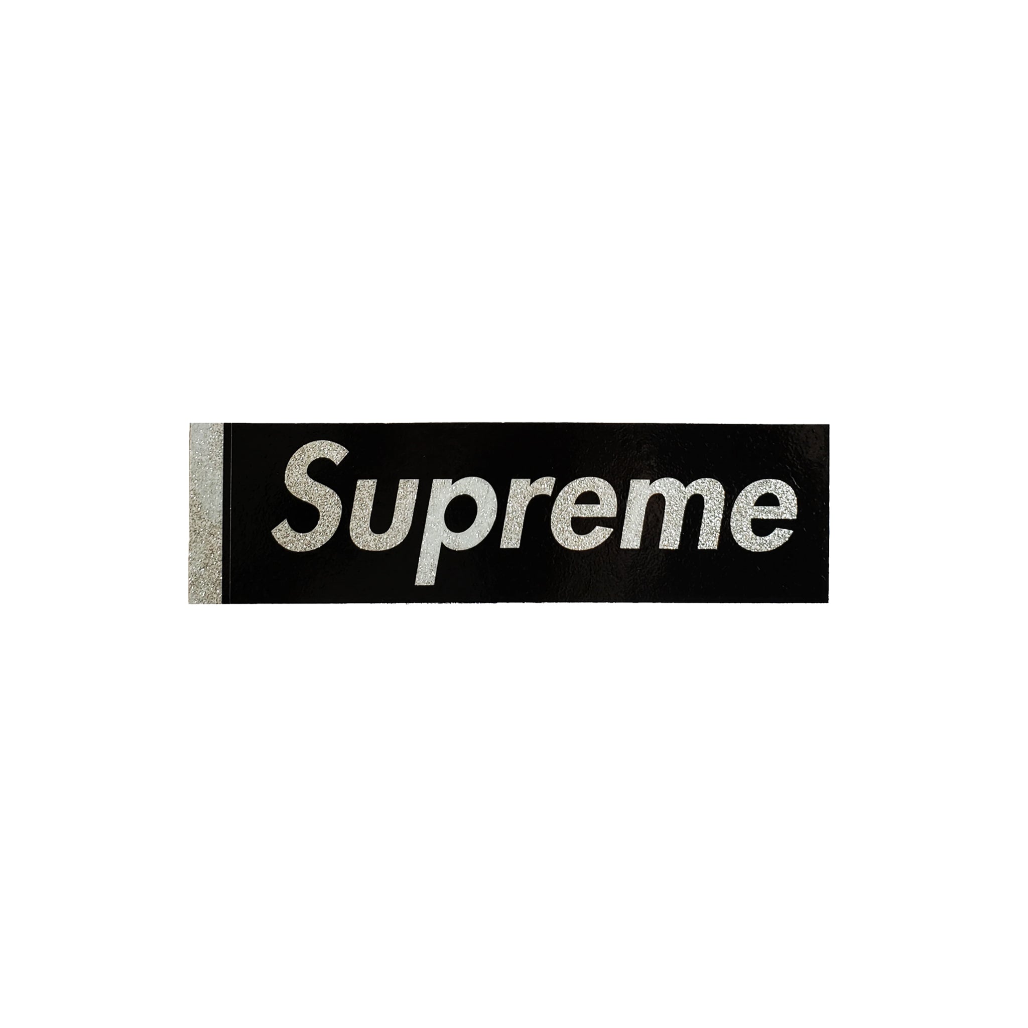 Black and white supreme sale sticker