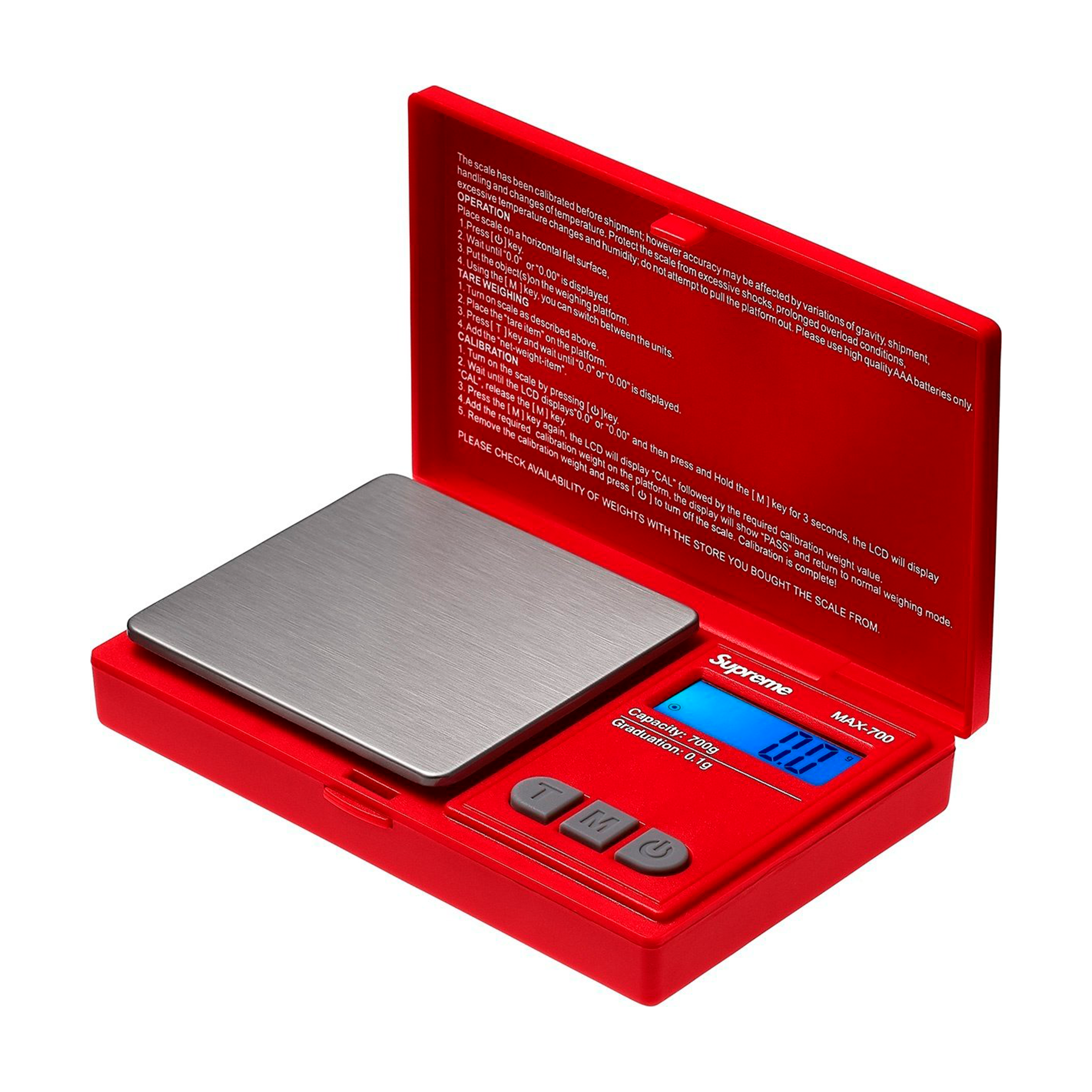 SUPREME AWS MAX-700 DIGITAL SCALE RED