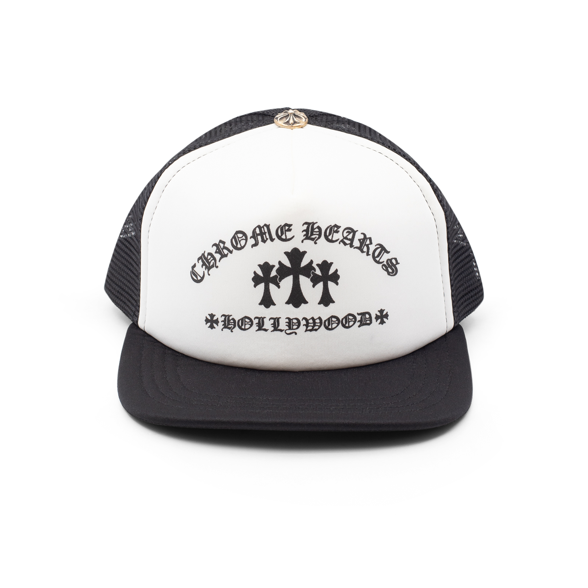 CHROME HEARTS CH HOLLYWOOD TRUCKER HAT WHITE