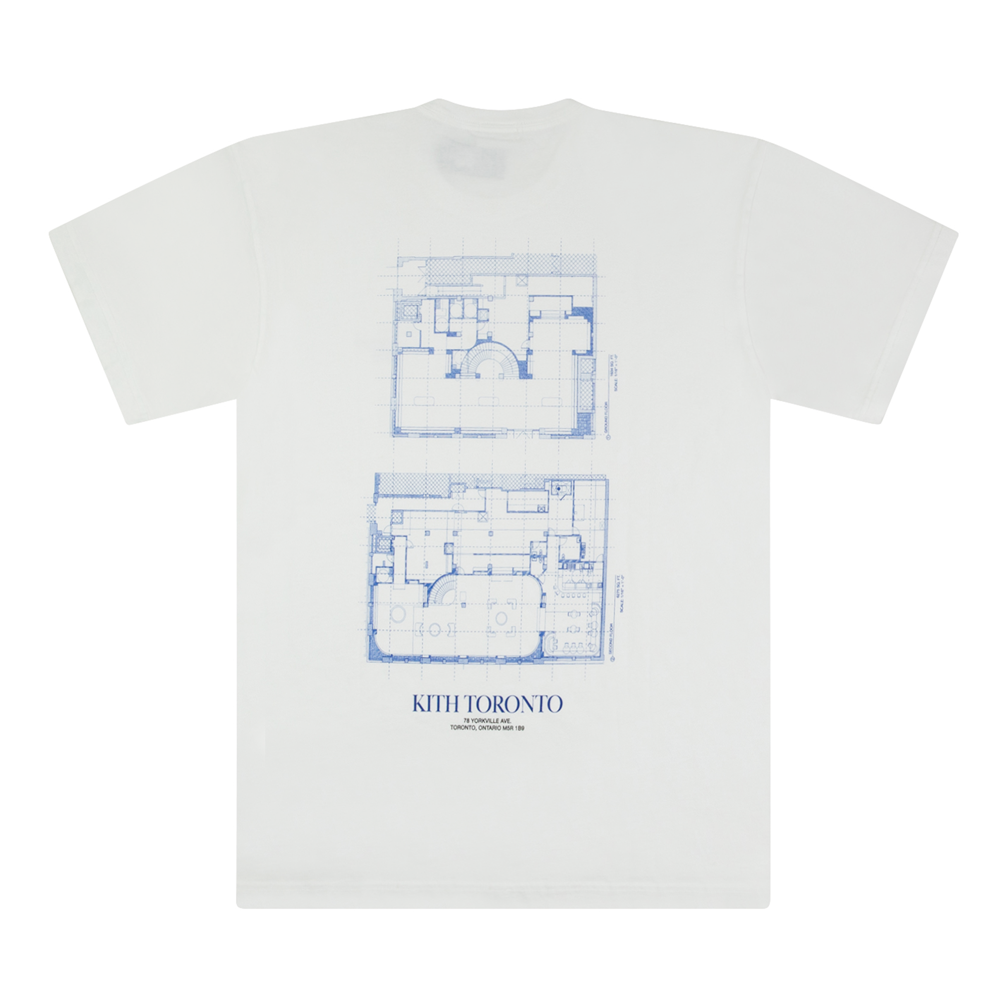 KITH TORONTO BLUE PRINT TEE WHITE