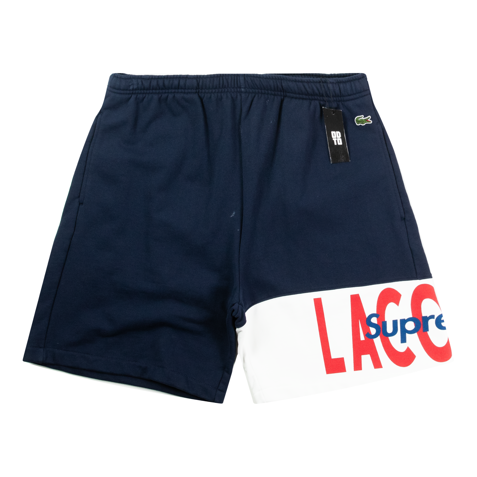 SUPREME LACOSTE SWEAT SHORT NAVY